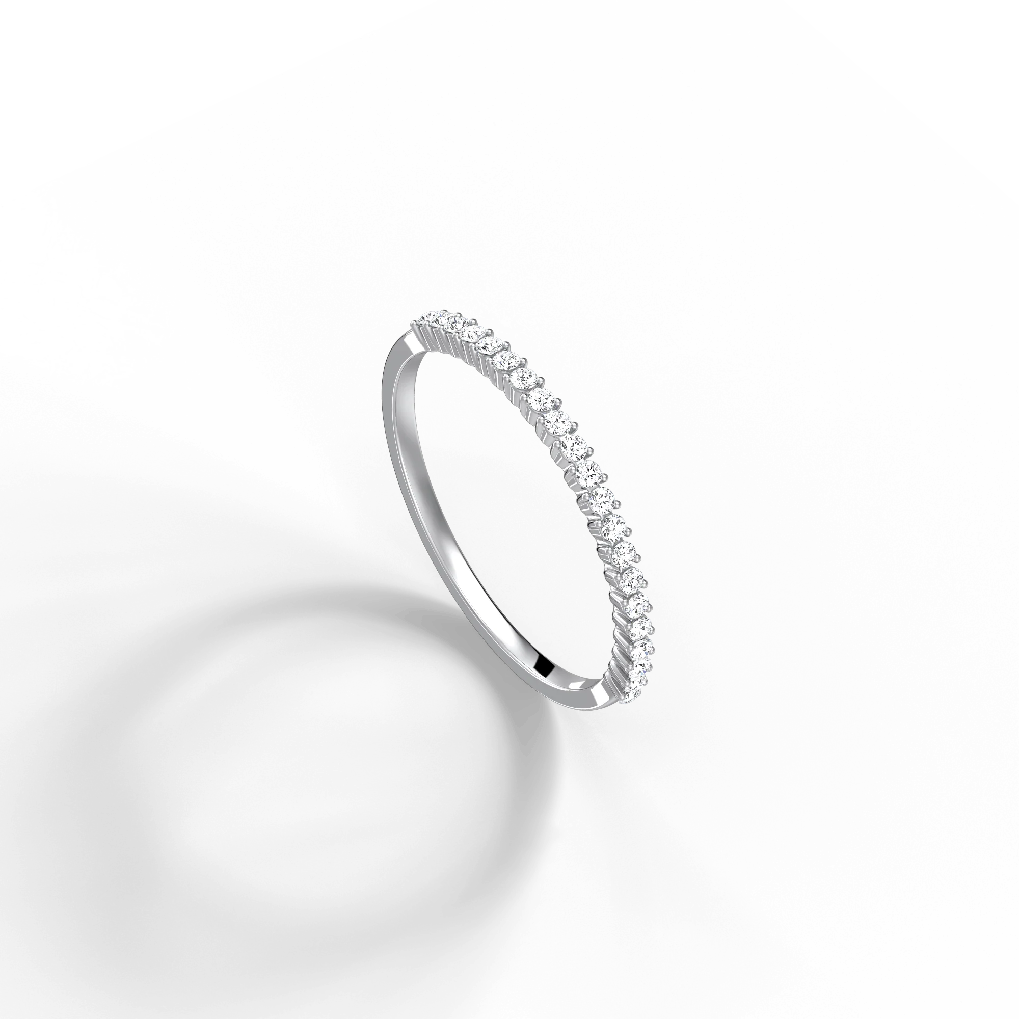 0.18CTW Half Eternity Stackable Ring - Image 13