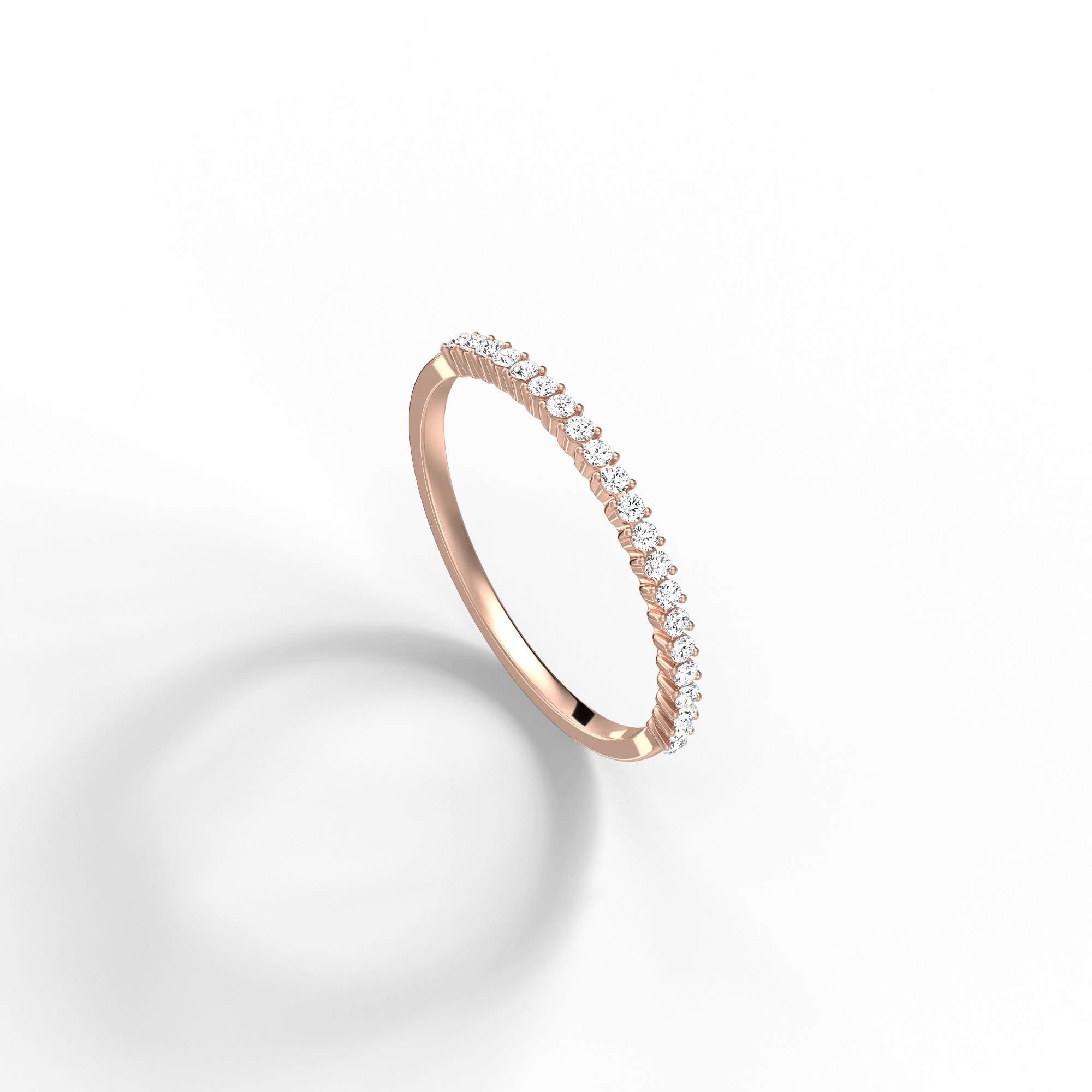 0.18CTW Half Eternity Stackable Ring - Image 21