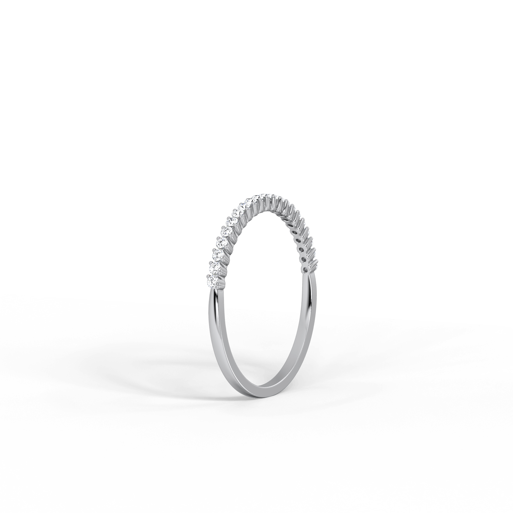 0.18CTW Half Eternity Stackable Ring - Image 32