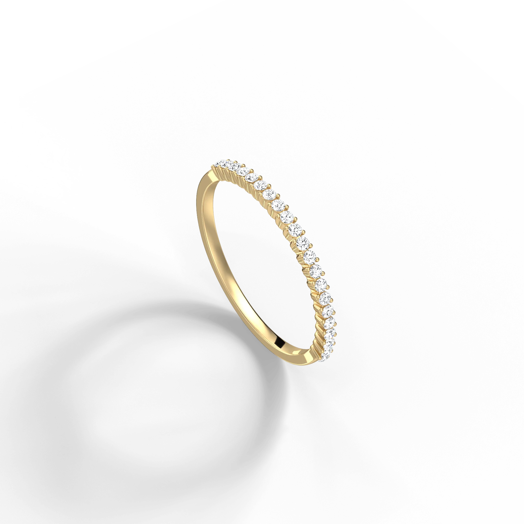 0.18CTW Half Eternity Stackable Ring - Image 4