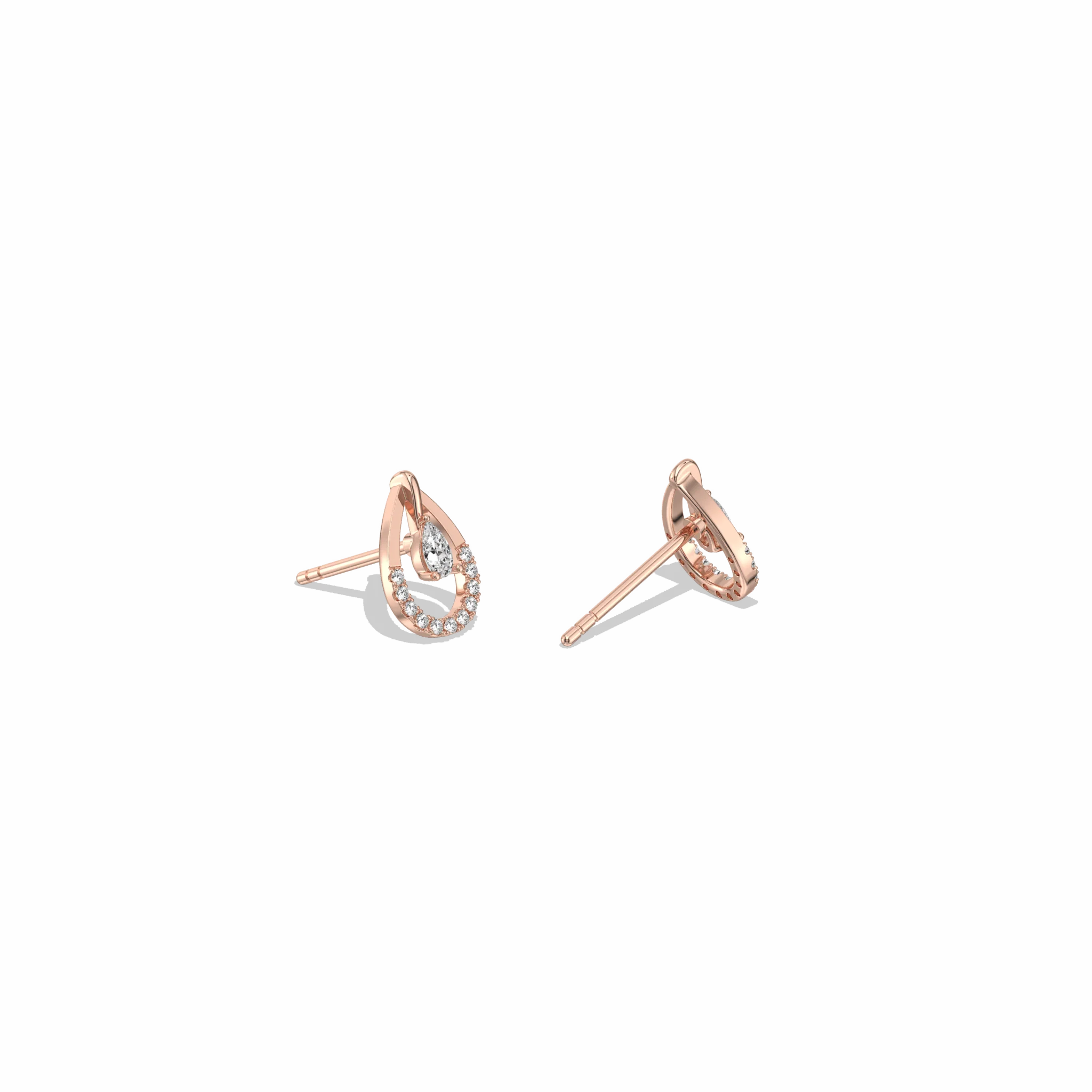 0.21CTW Lab Diamond Teardrop Earrings - Image 17