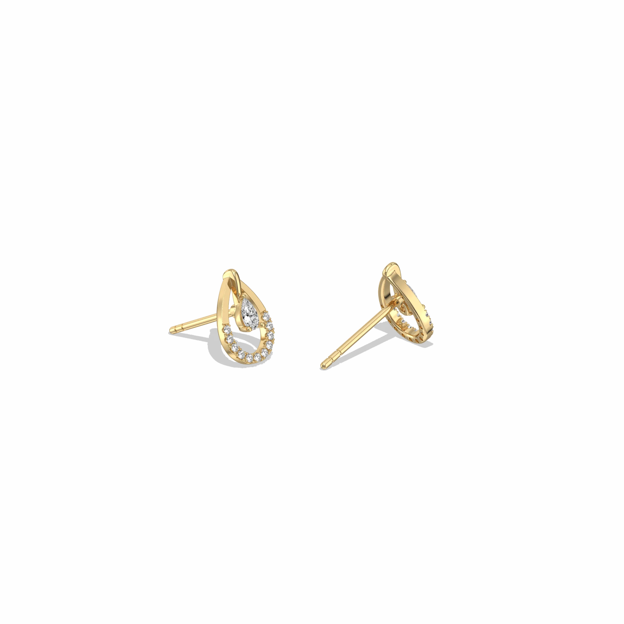 0.21CTW Lab Diamond Teardrop Earrings - Image 4