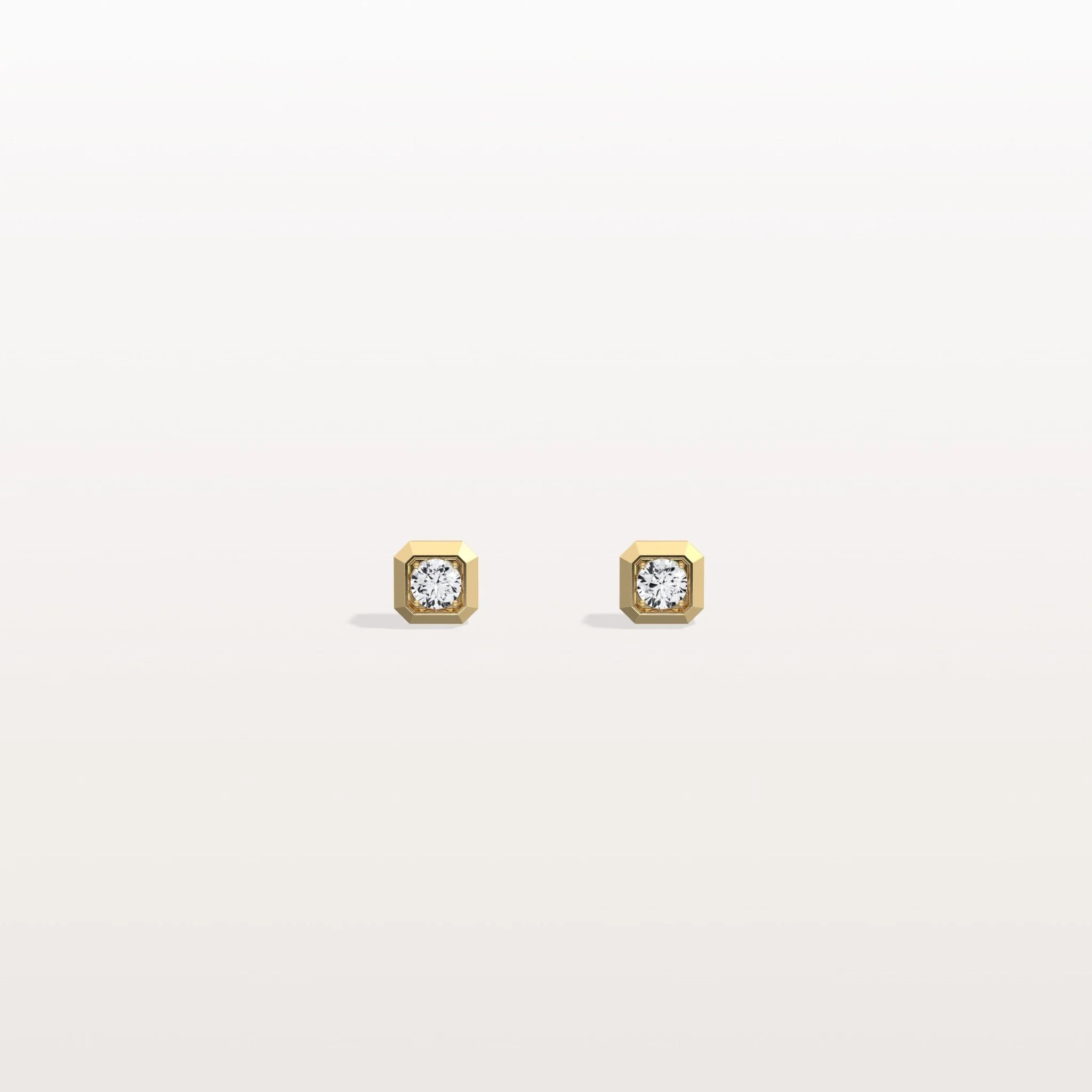 0.22CTW Lab Grown Diamond Octagon Shape Stud Earring