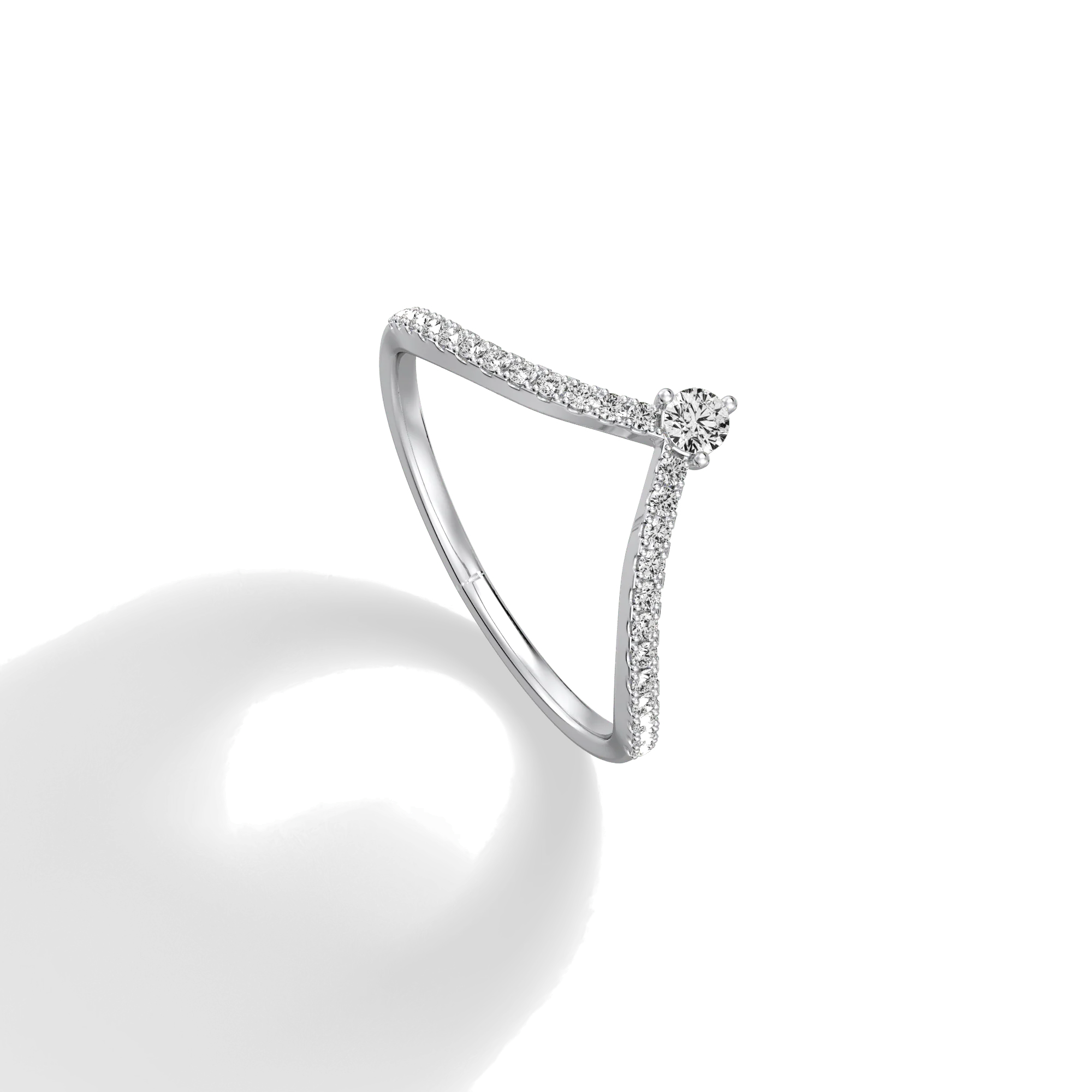 0.23CTW Lab Diamond Chevron Ring - Image 13