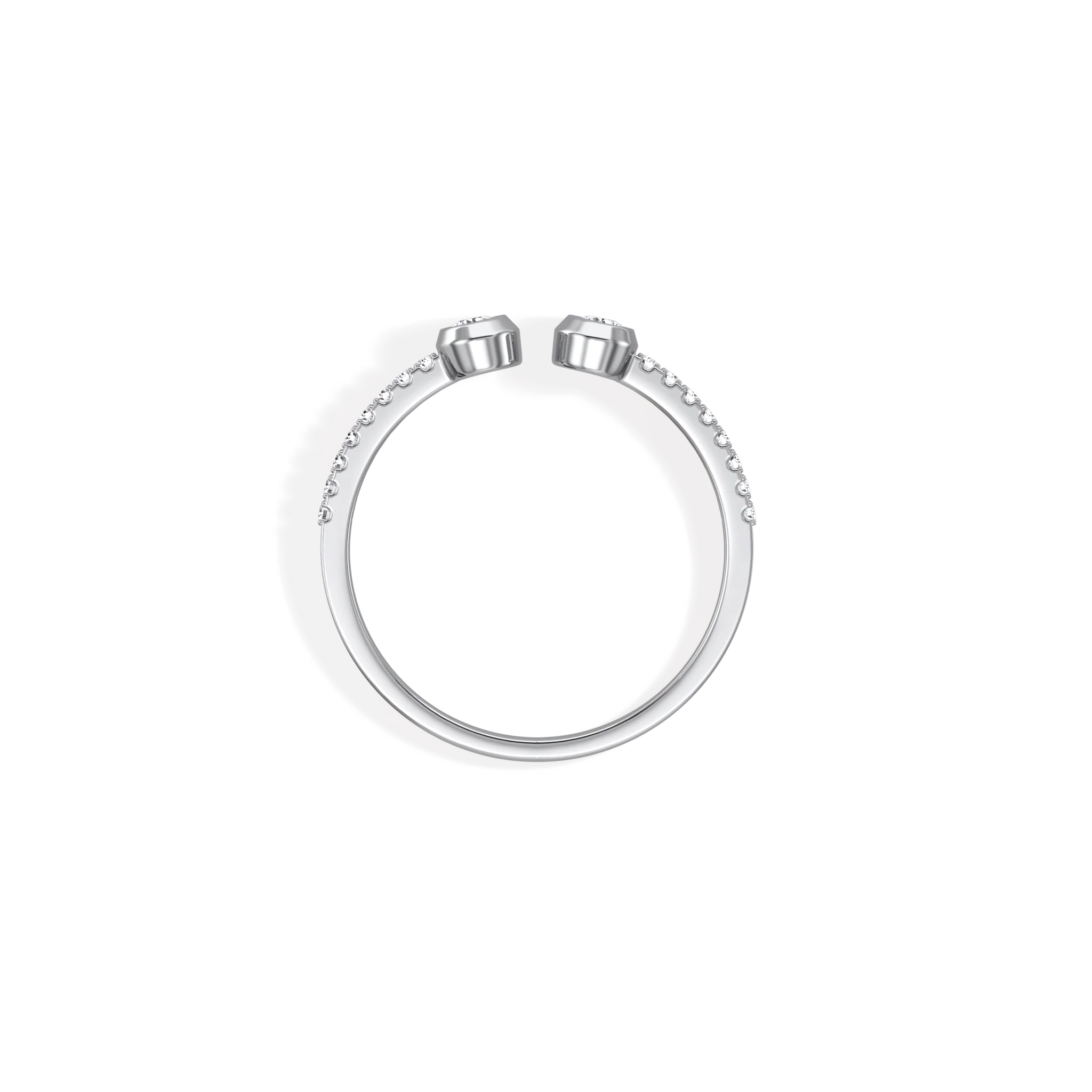 0.25CTW Lab Diamond Open Wedding Band - Image 14