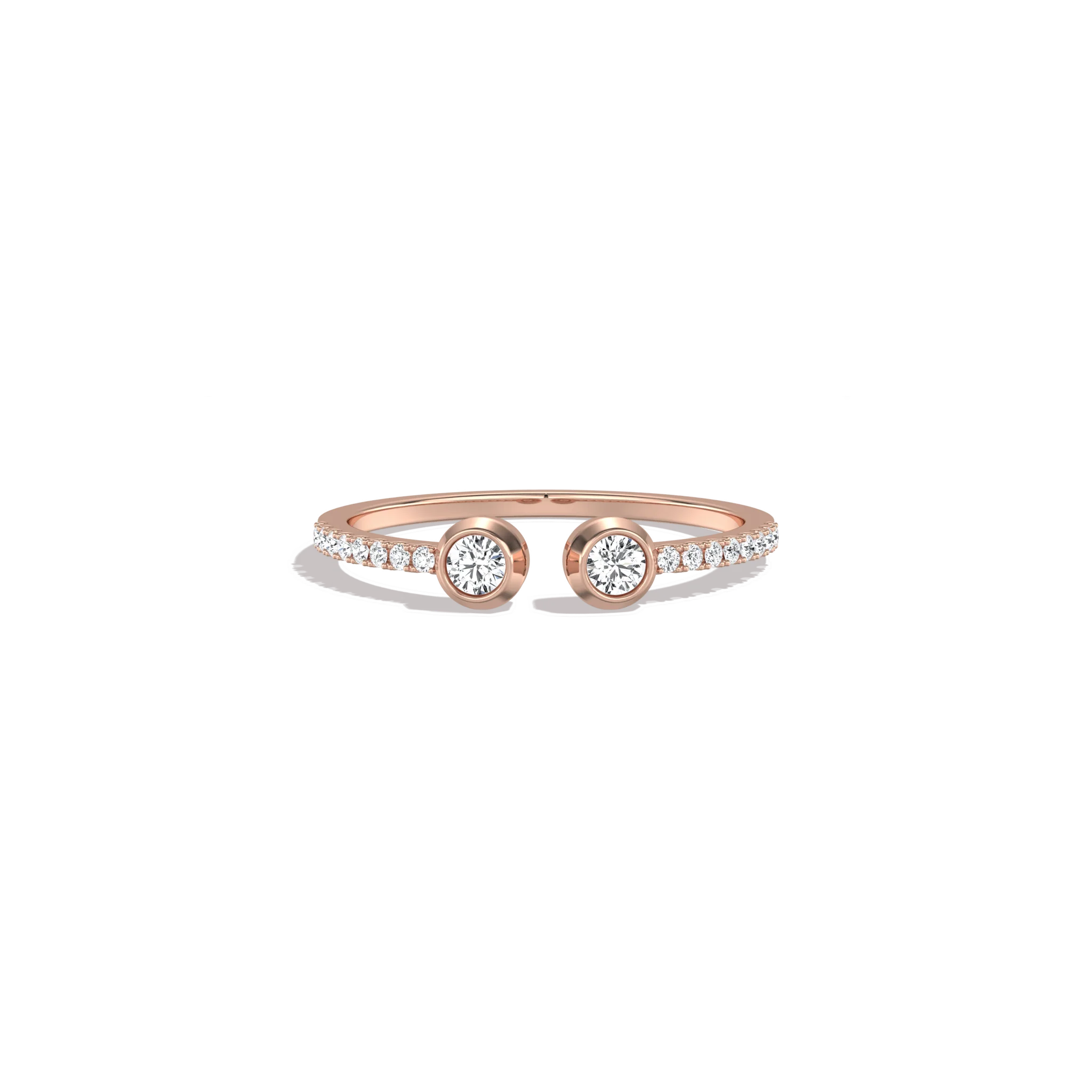 0.25CTW Lab Diamond Open Wedding Band - Image 18