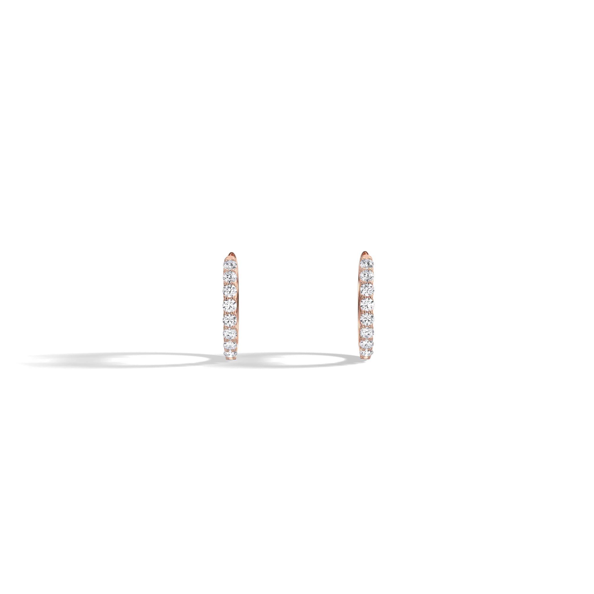 0.25 CTW U Prong Diamond Hoop Earrings in 14K Solid Gold & Platinum - Image 17