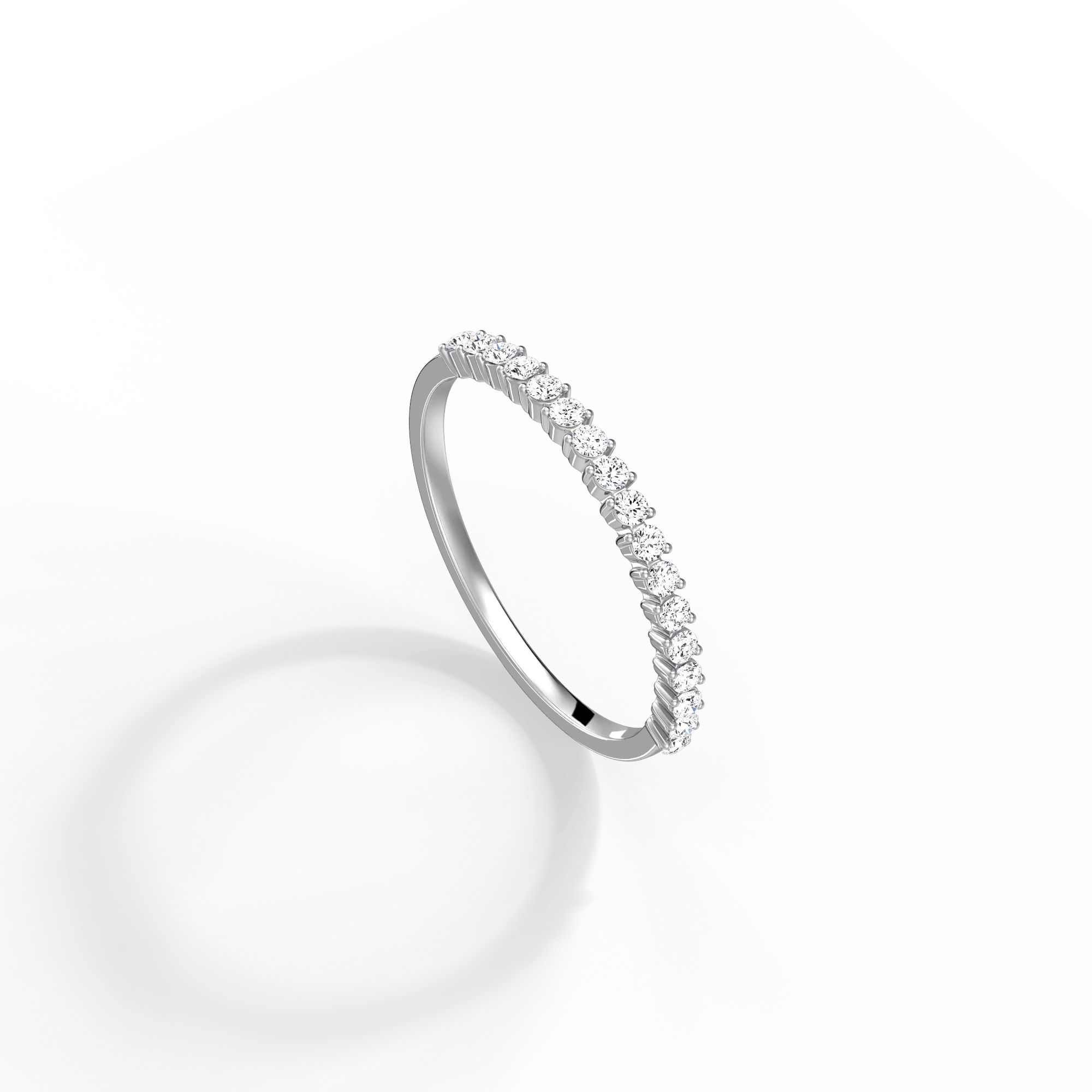 0.26CTW Half Eternity Stackable Ring - Image 13