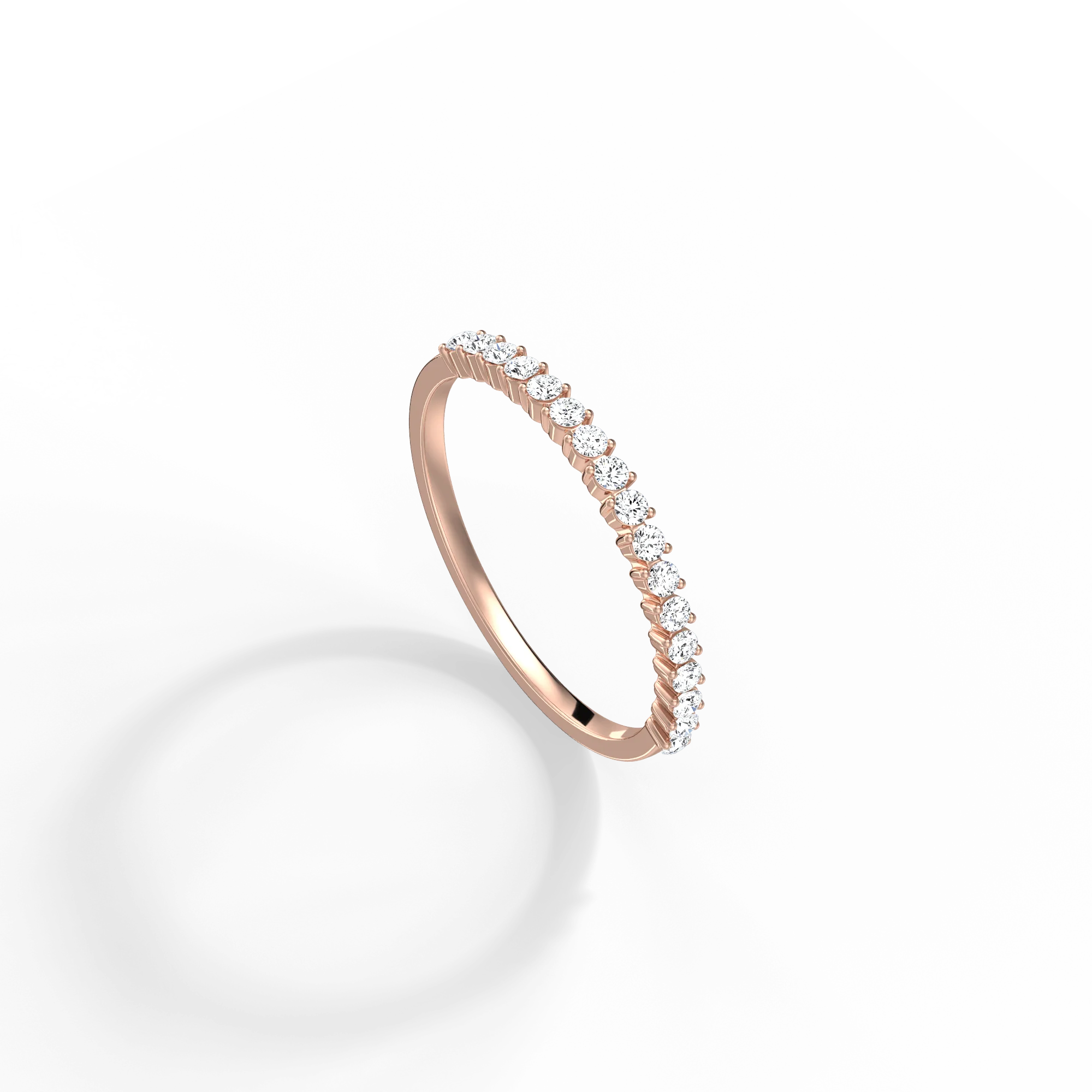 0.26CTW Half Eternity Stackable Ring - Image 21