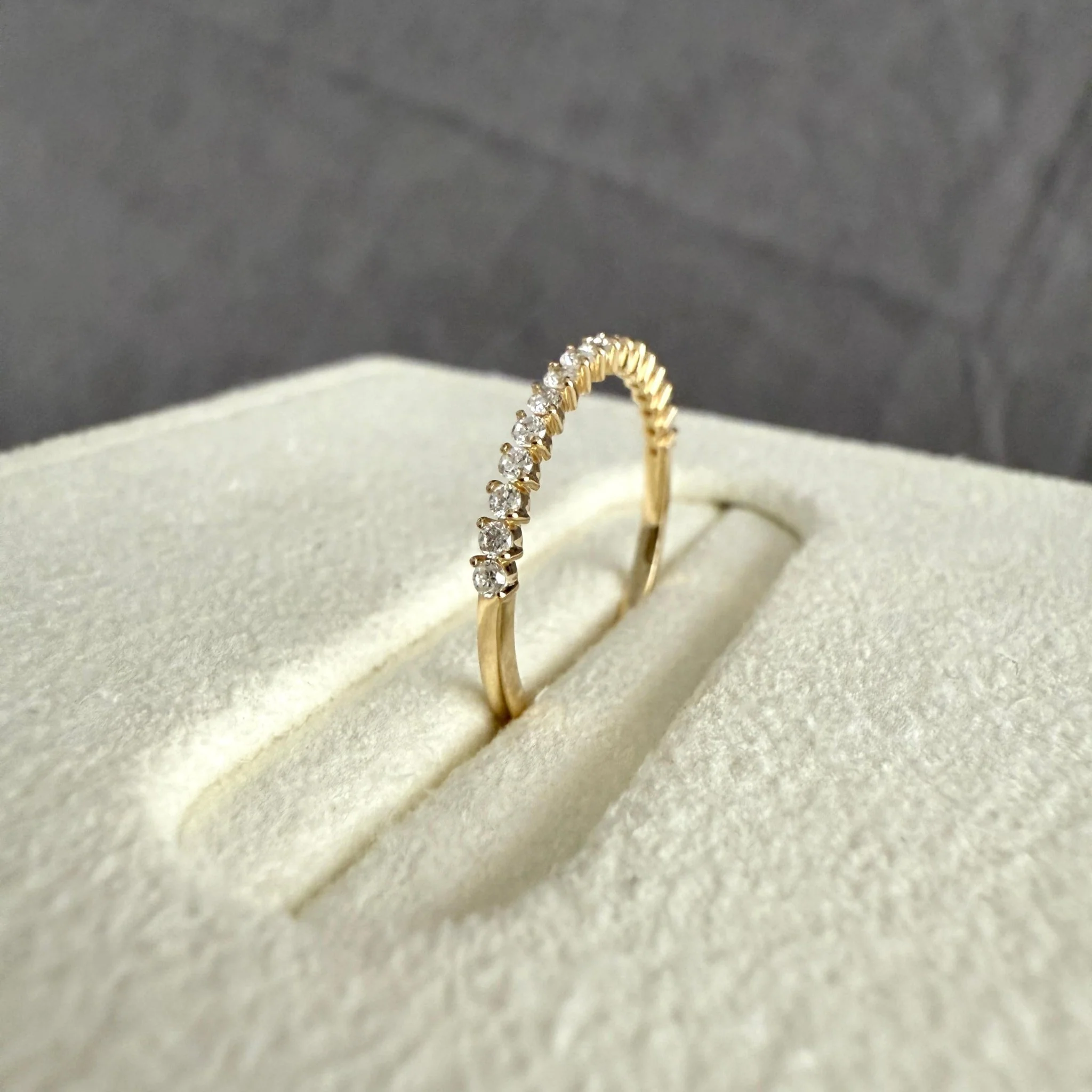 0.26CTW Half Eternity Stackable Ring - Image 4