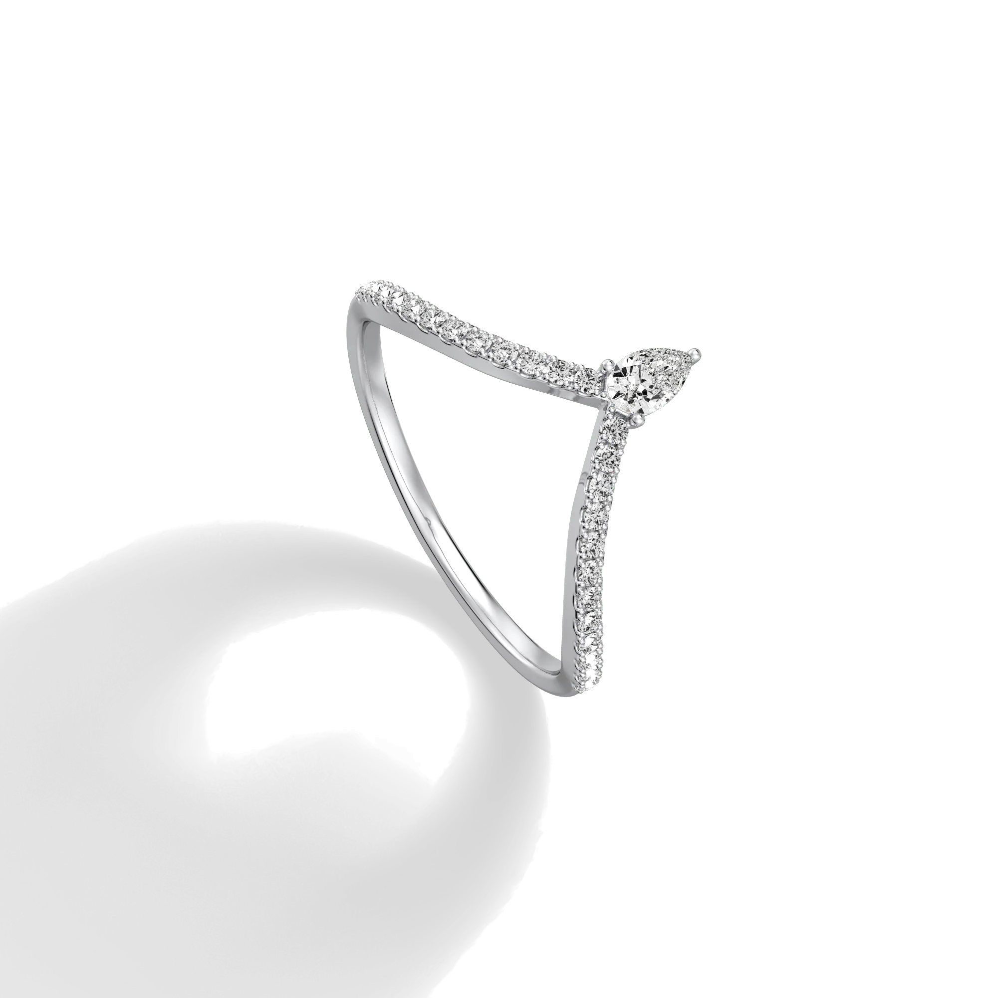0.26CTW Lab Diamond Chevron Ring - Image 13