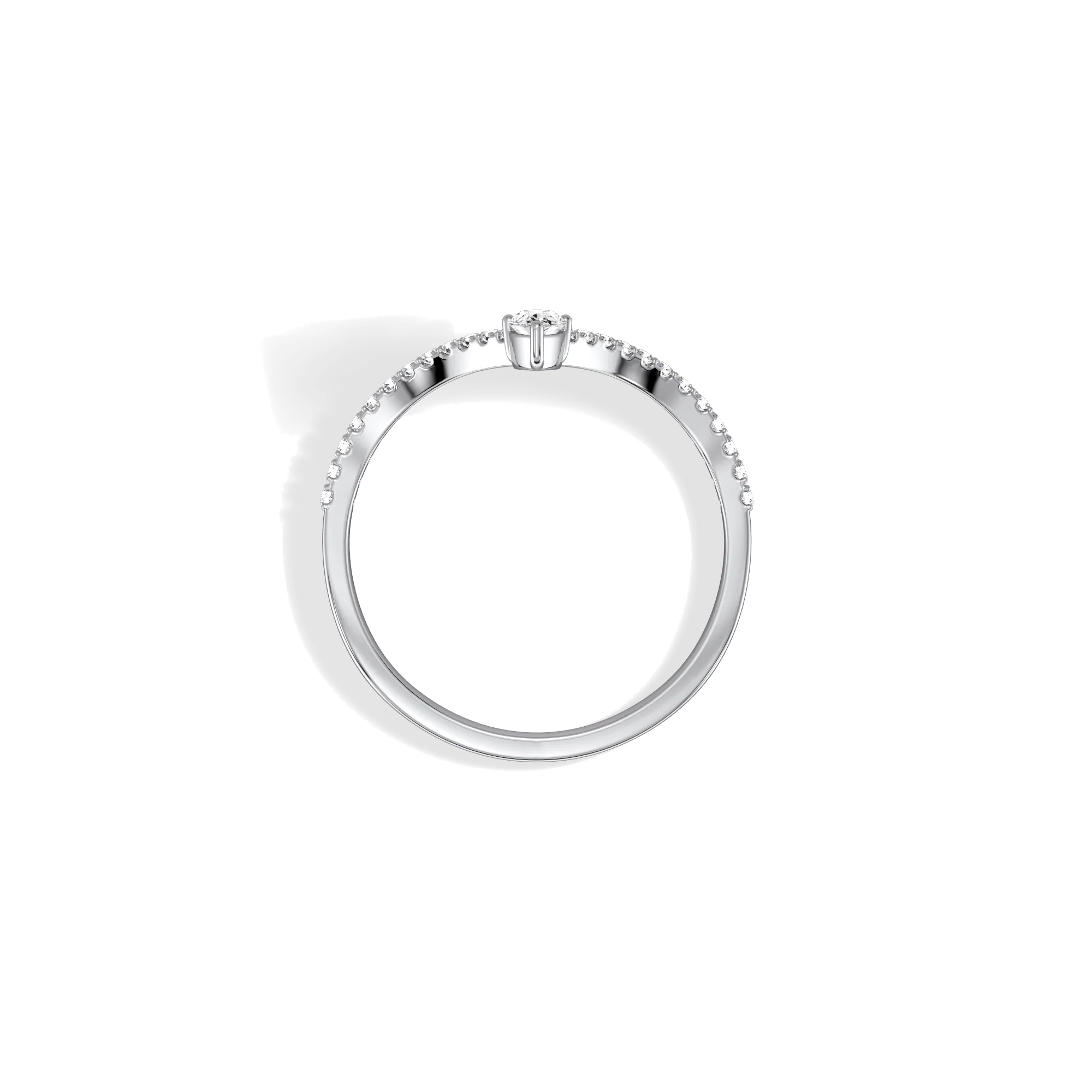 0.26CTW Lab Diamond Chevron Ring - Image 14