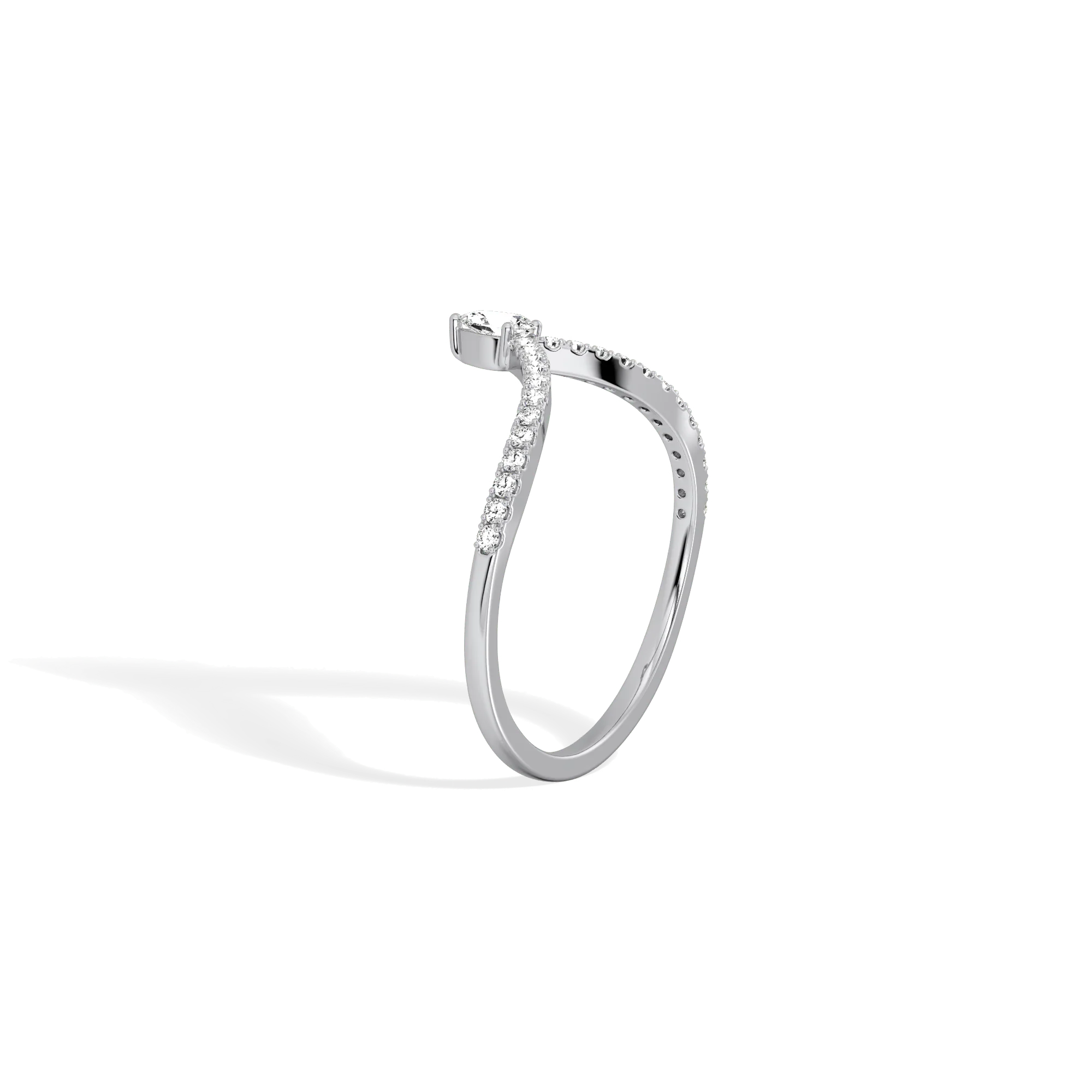 0.26CTW Lab Diamond Chevron Ring - Image 16