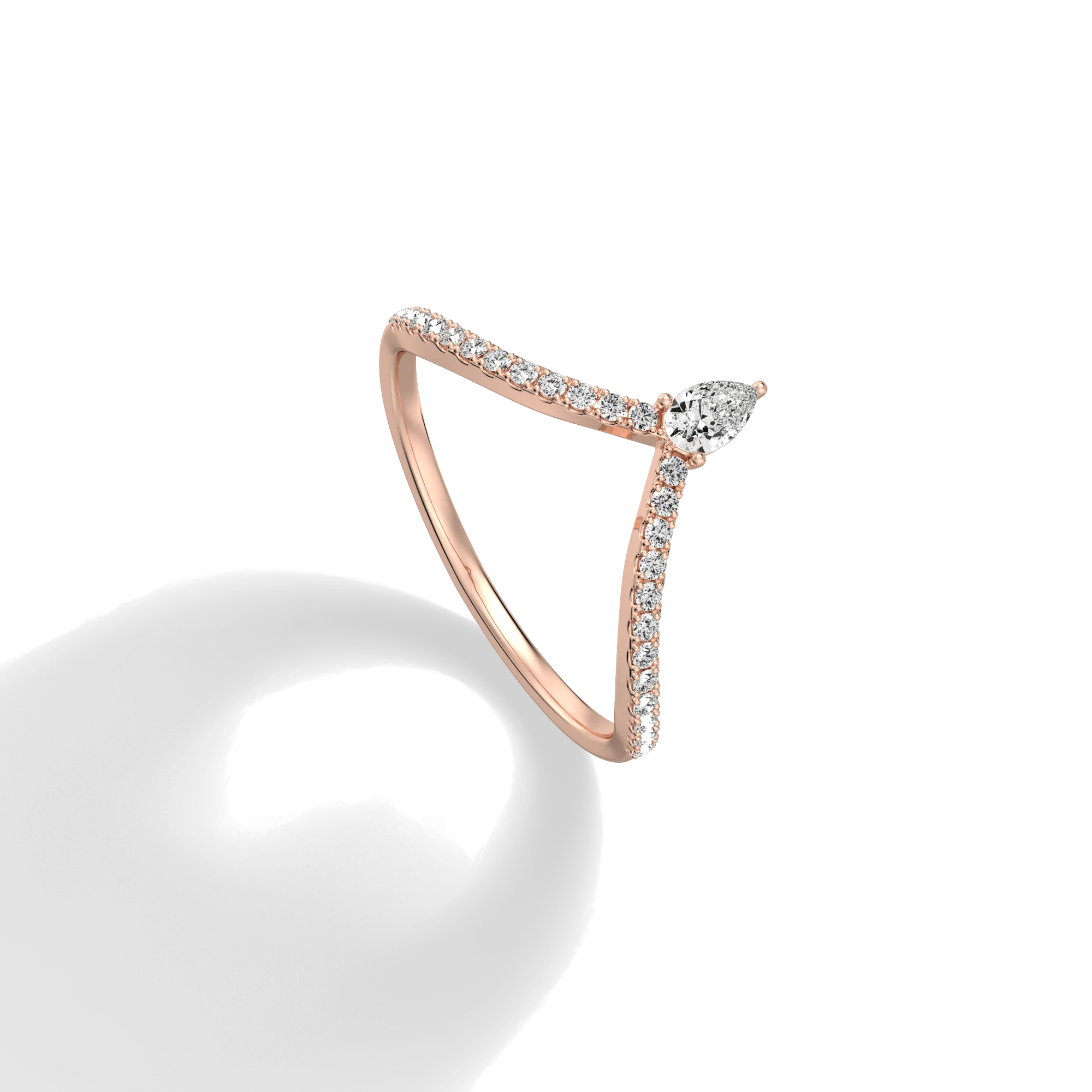 0.26CTW Lab Diamond Chevron Ring - Image 21