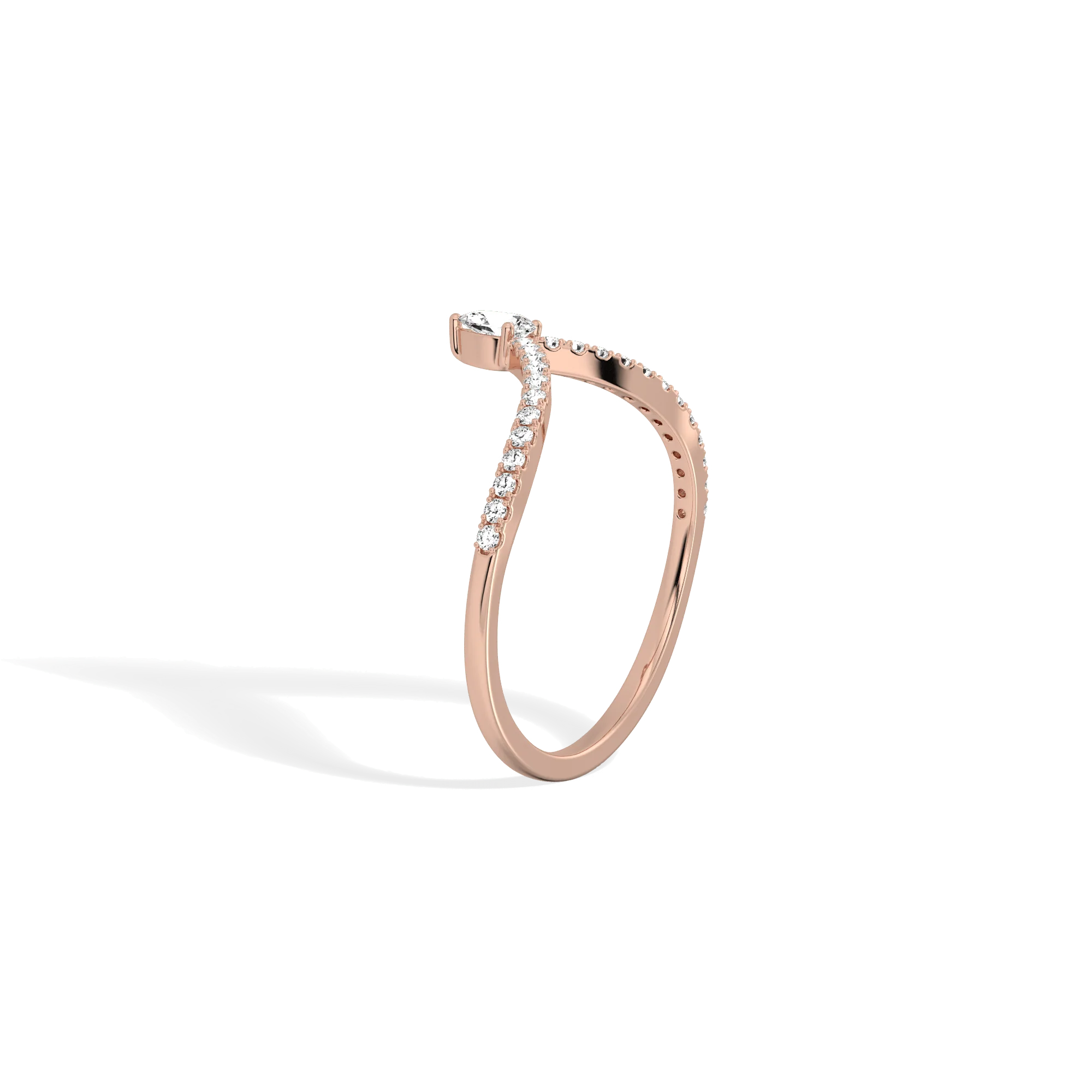 0.26CTW Lab Diamond Chevron Ring - Image 24