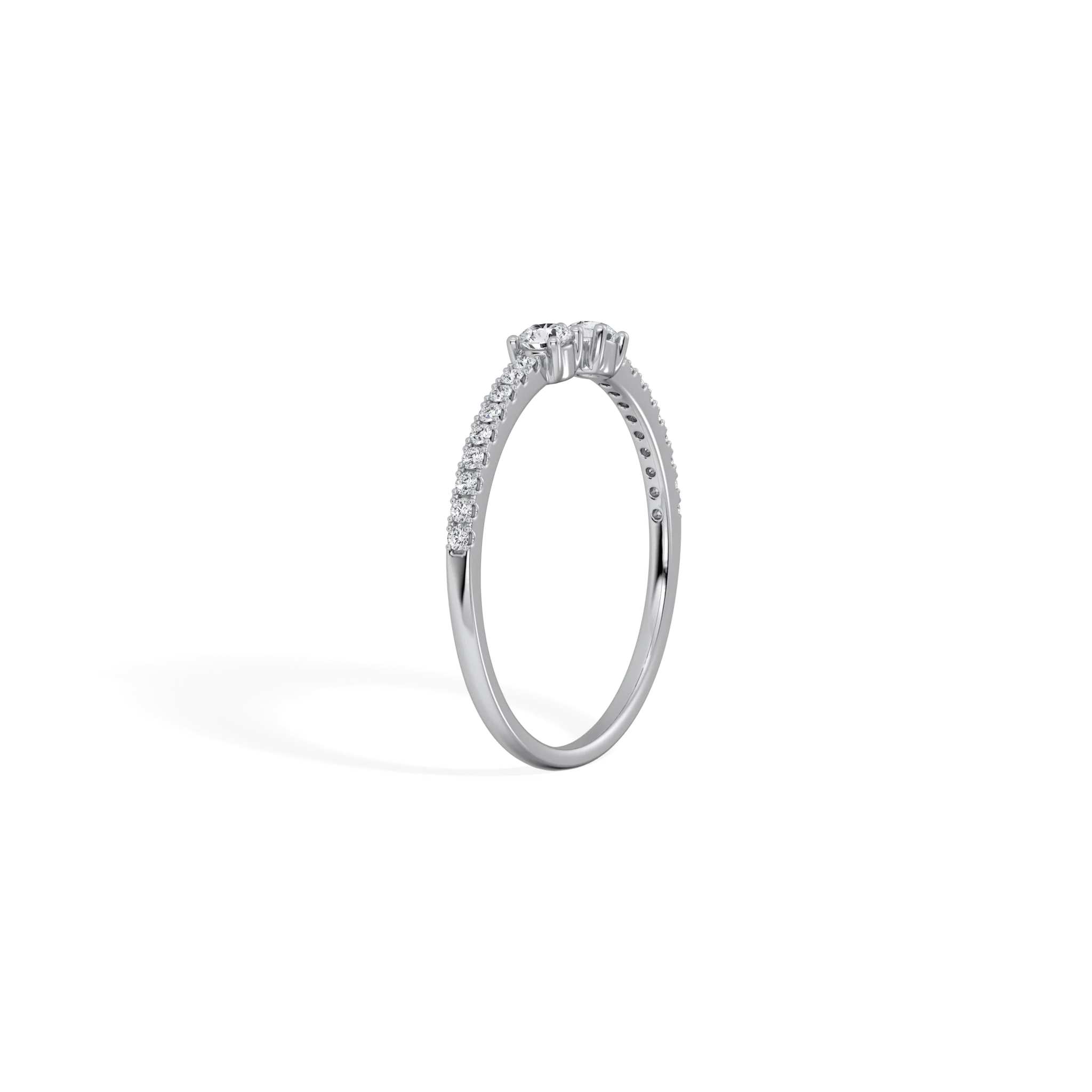 0.27CTW Lab Diamond Open Wedding Band - Image 16