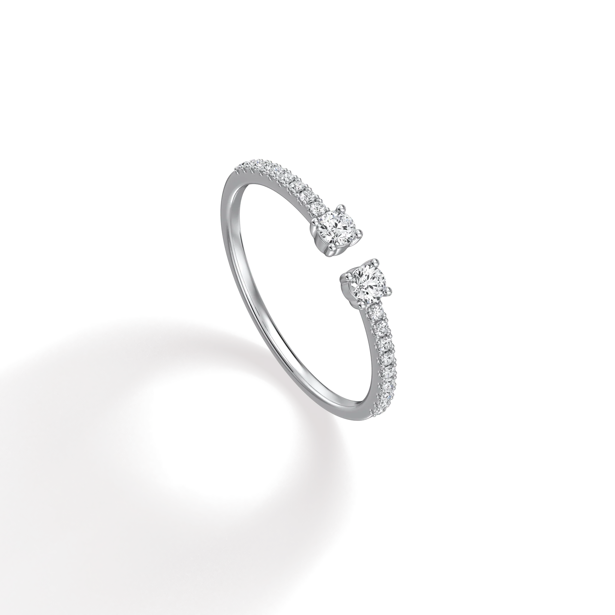 0.27CTW Lab Diamond Open Wedding Band - Image 29