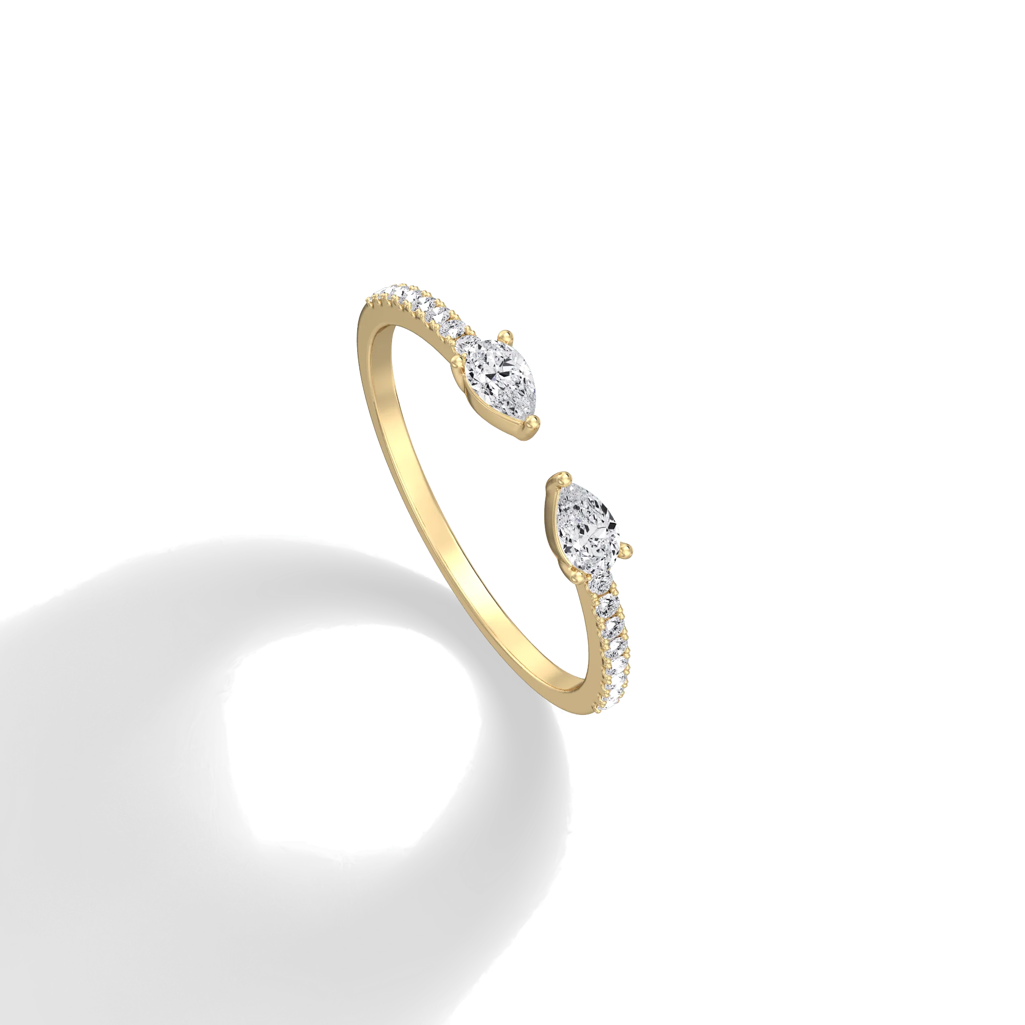 0.31CTW Lab Diamond Open Wedding Ring - Image 4