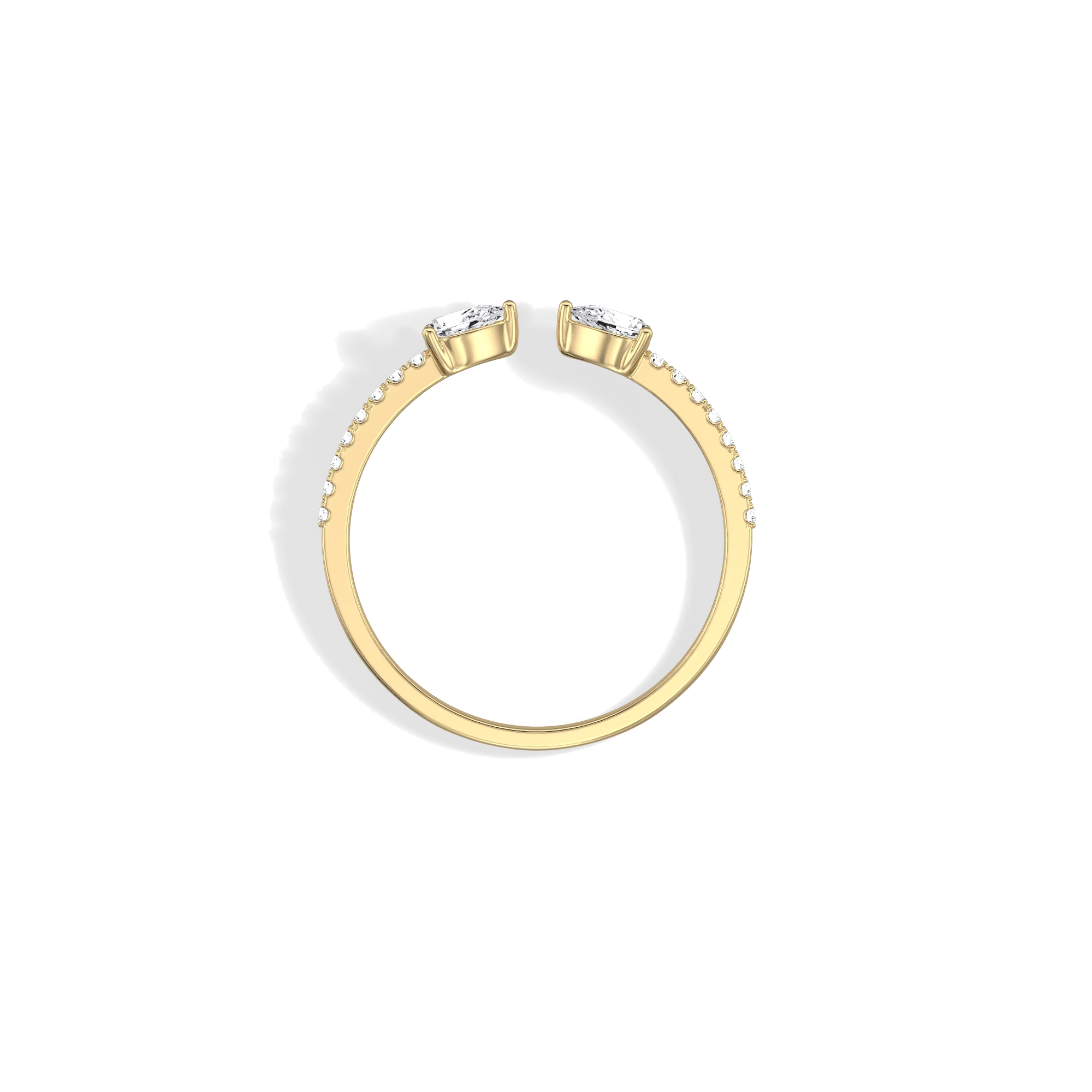 0.31CTW Lab Diamond Open Wedding Ring - Image 5
