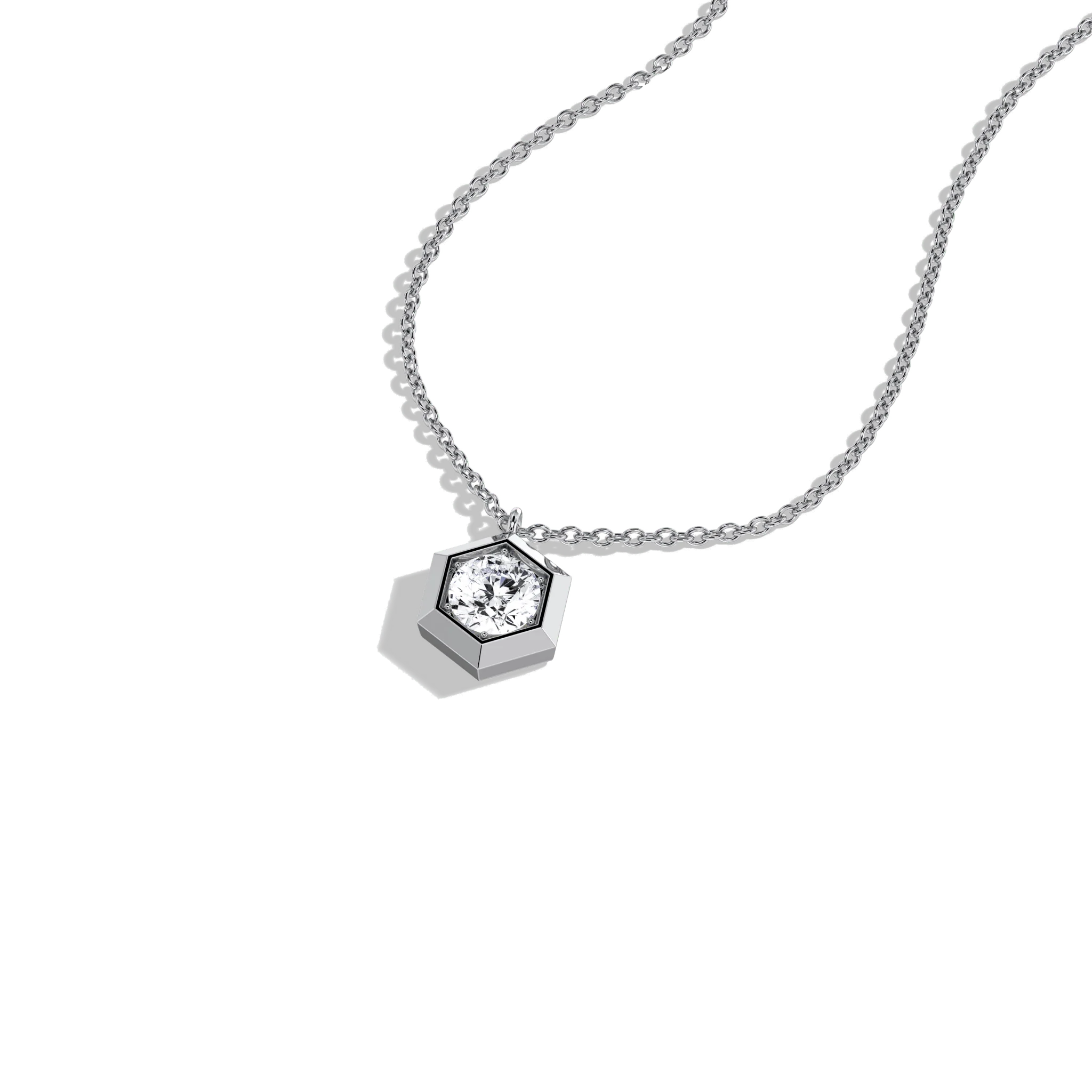 0.3CT Lab Grown Diamond Necklace In 14K Solid Gold/Platinum - Image 13