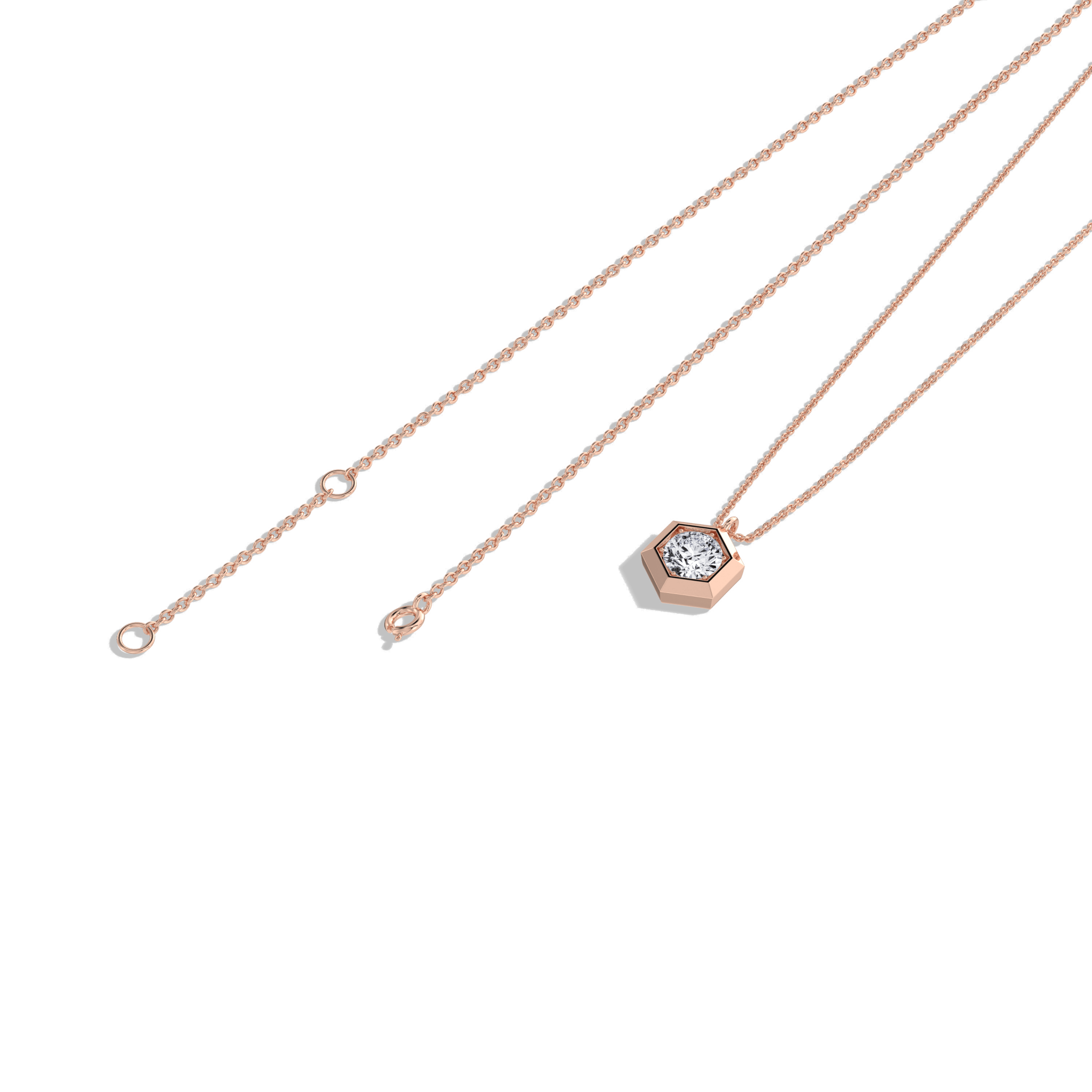 0.3CT Lab Grown Diamond Necklace In 14K Solid Gold/Platinum - Image 18