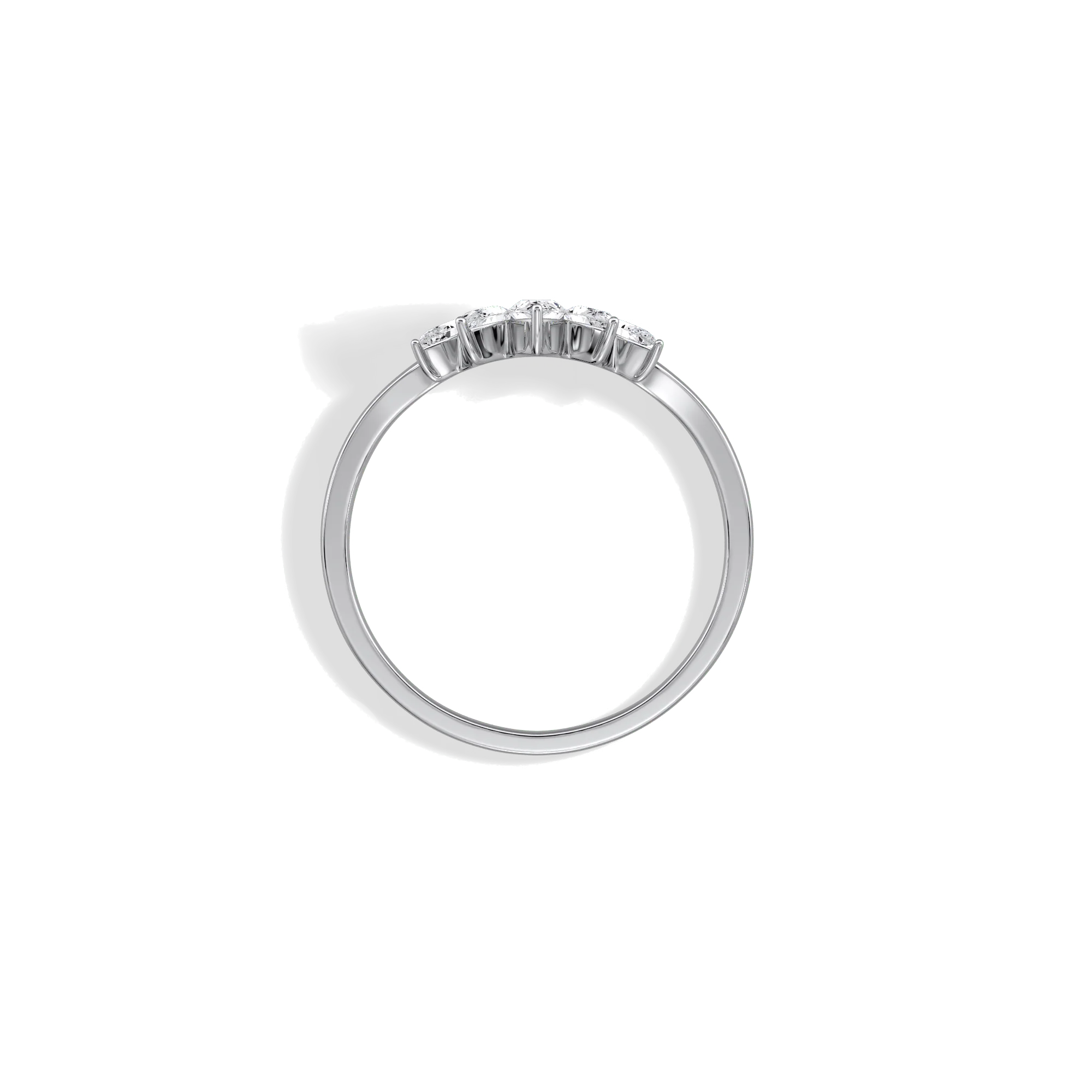 0.41CTW Lab Grown Diamond Curved Anniversary Band - Image 17