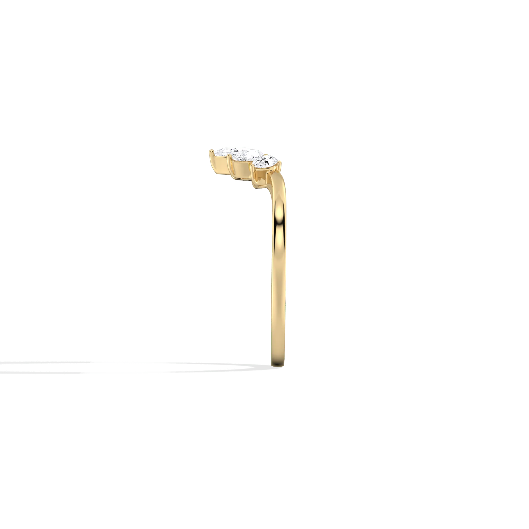 0.41CTW Lab Grown Diamond Curved Anniversary Band - Image 4