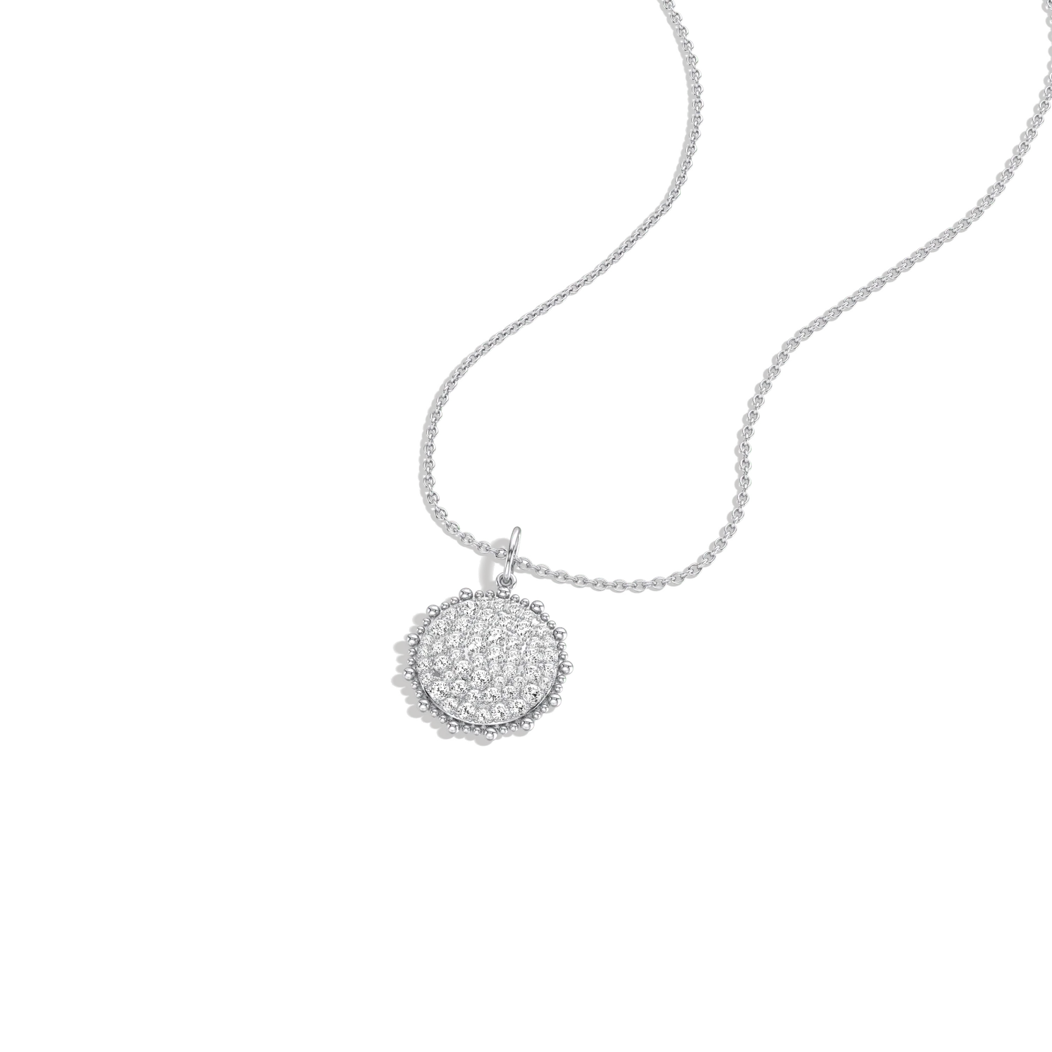 0.46CTW Lab Diamond Pave Disc Pendant Necklace In 14K Solid Gold/Platinum - Image 29