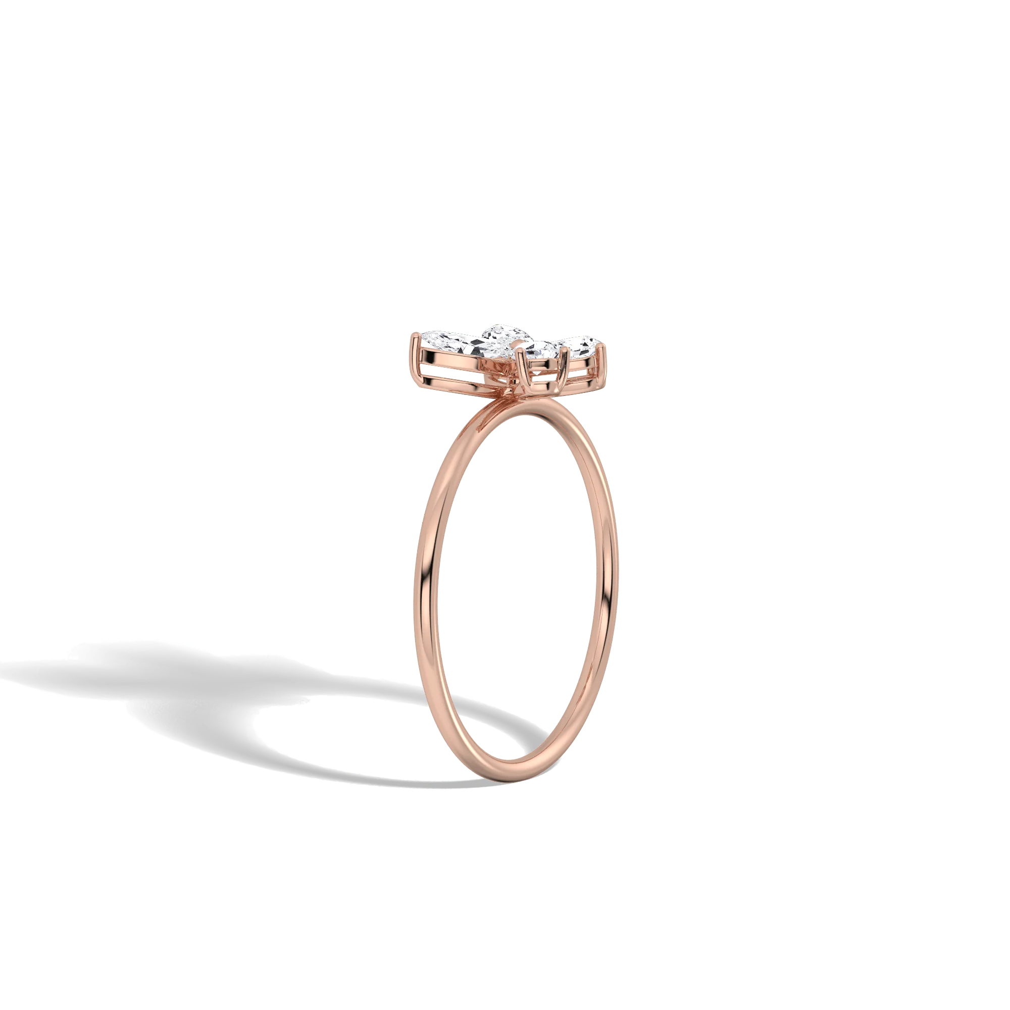 0.5CTW Lab Grown Diamond Butterfly Ring in 14K Solid Gold/Platinum - Image 24