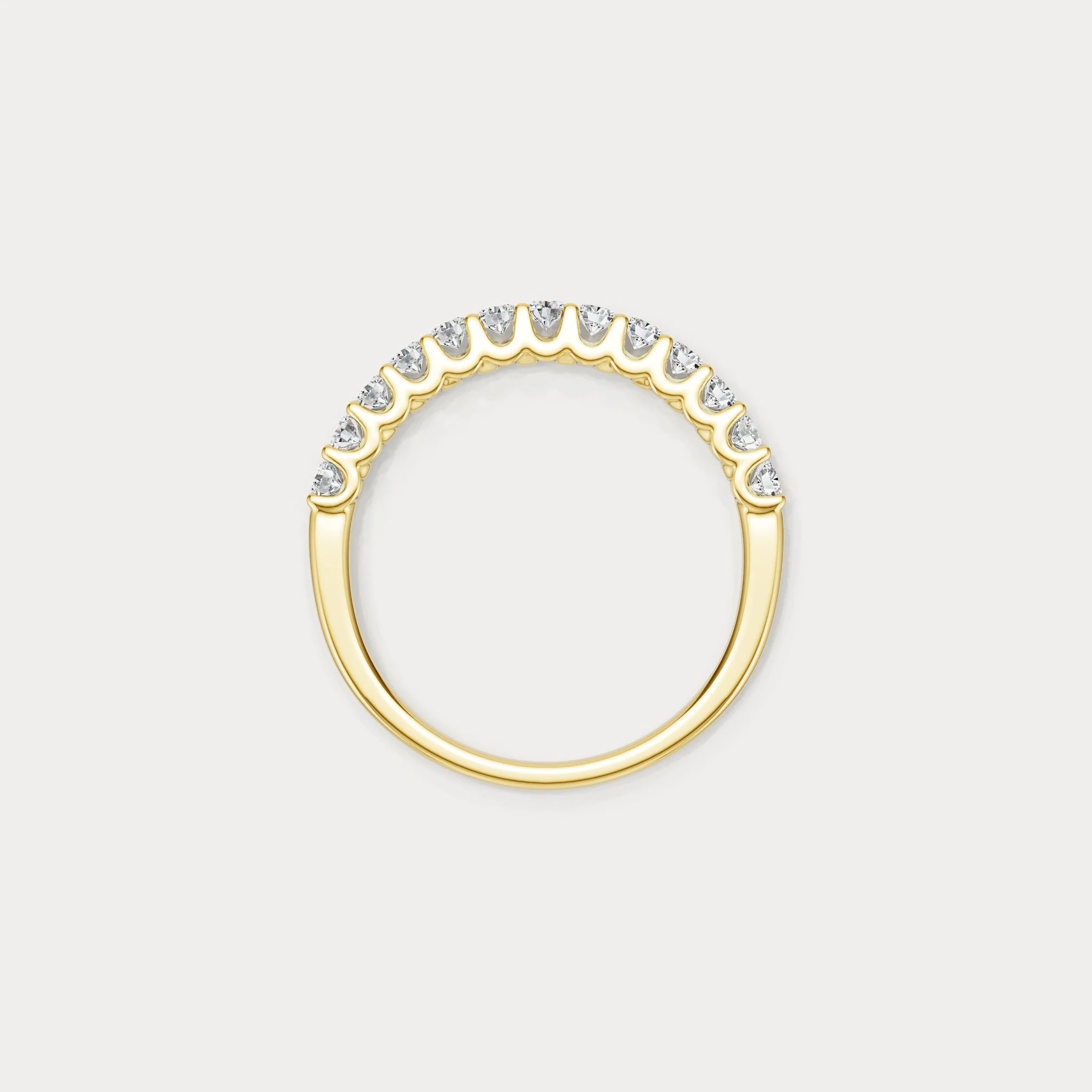0.6 CTW Lab-Grown Diamond Classic Half Eternity Ring in Sterling Silver - Image 12