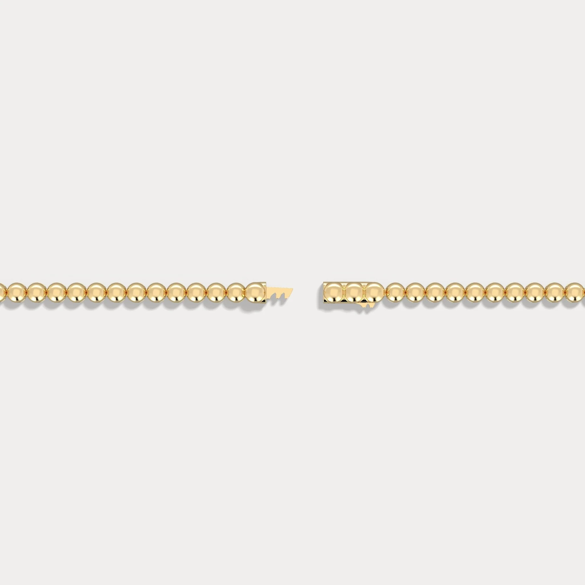 0.7 CTW Bezel-Set Lab-Grown Diamond Bar & Beaded Bracelet in Sterling Silver - Image 8