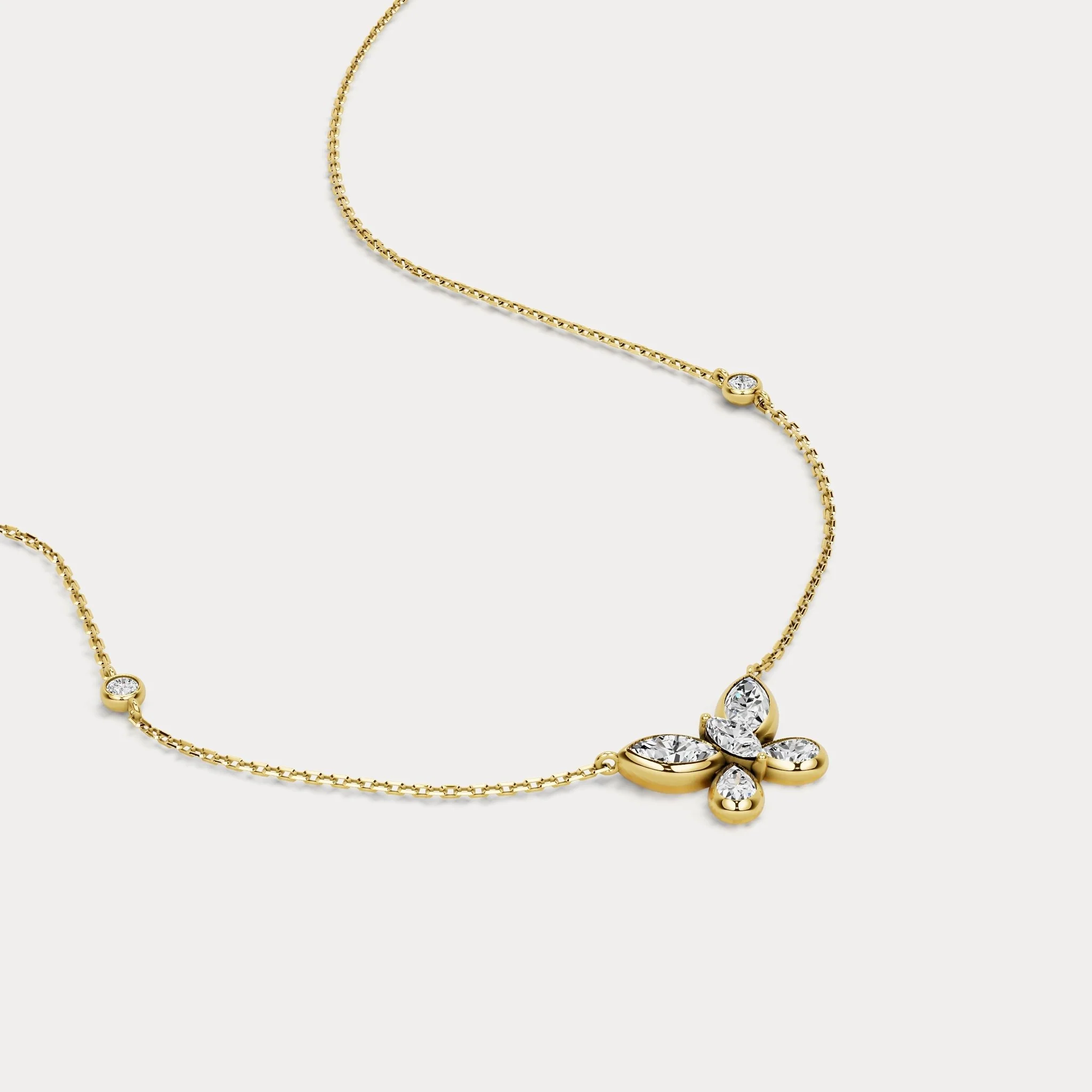 1.2CTW Lab-Grown Diamond Butterfly Pendant Necklace in Sterling Silver - Image 10