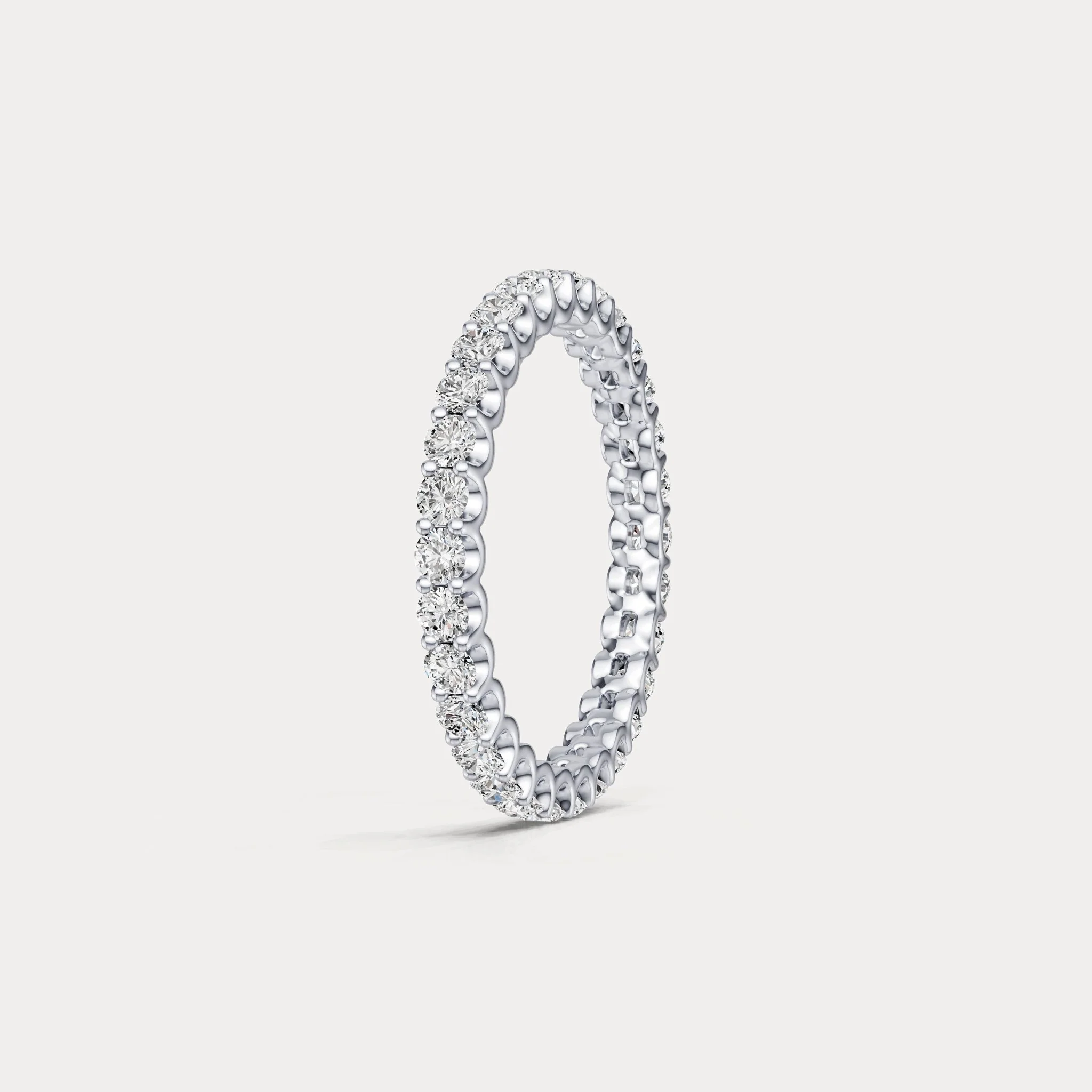 1.35 CTW Lab-Grown Diamond Classic Full Eternity Ring in Sterling Silver - Image 4