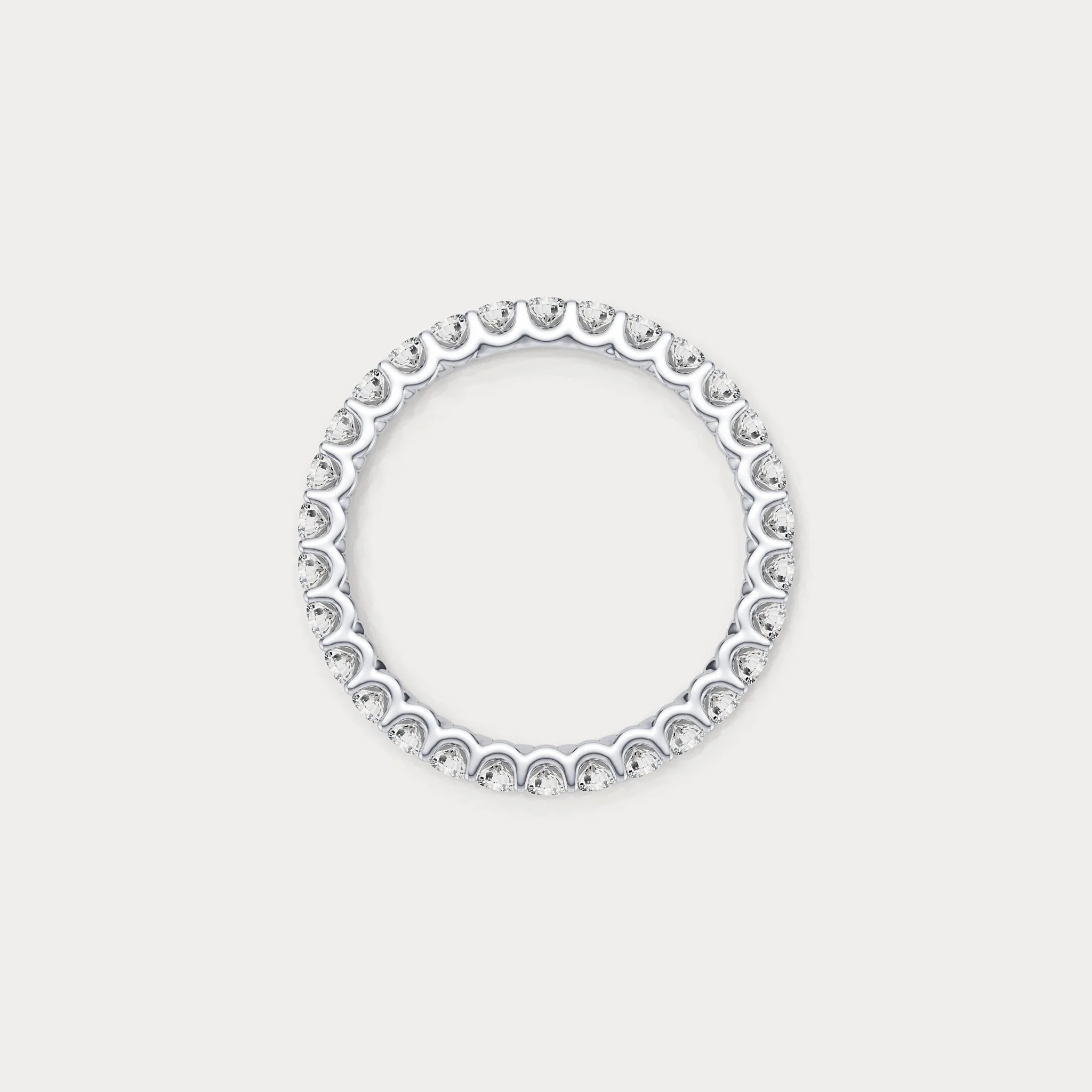 1.35 CTW Lab-Grown Diamond Classic Full Eternity Ring in Sterling Silver - Image 5