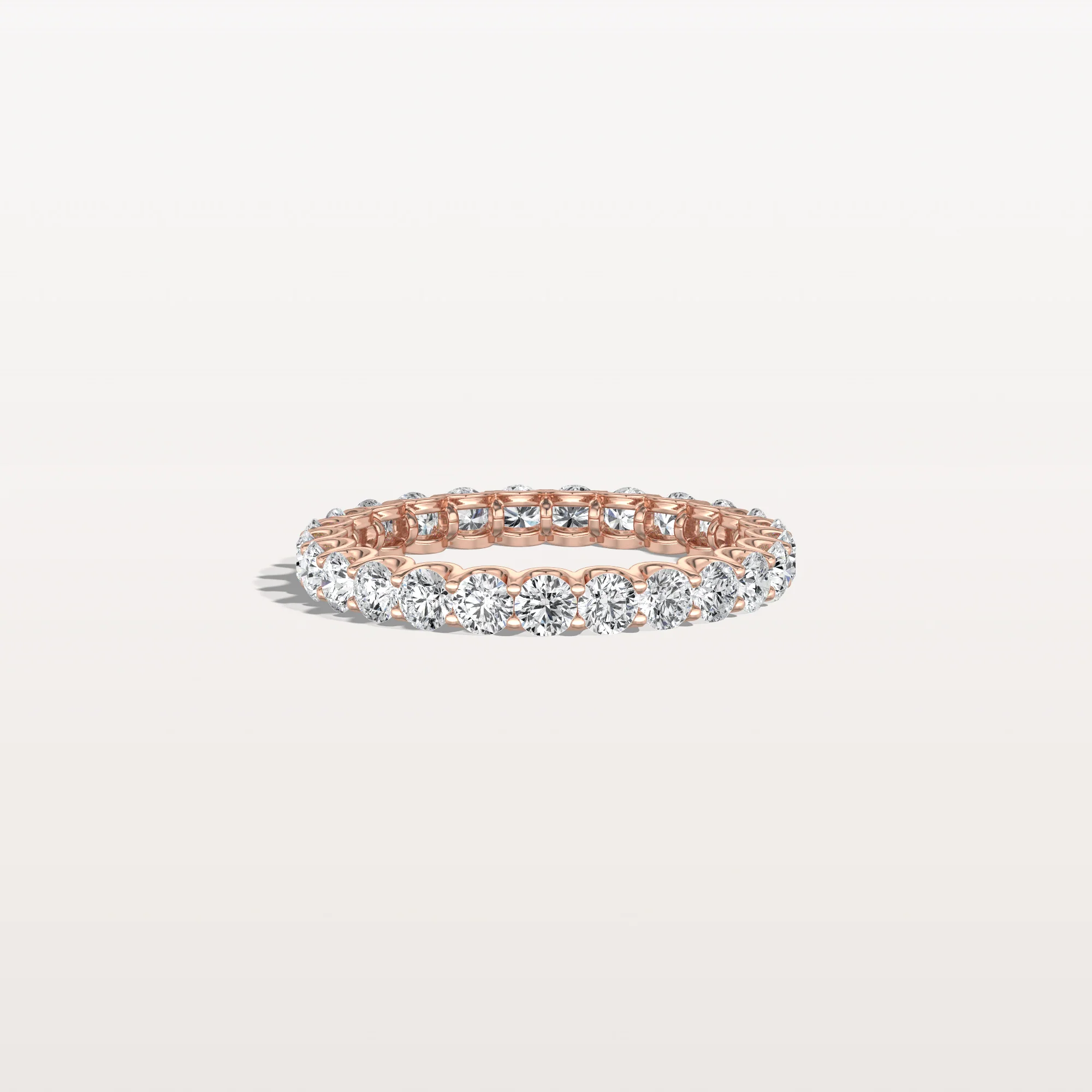 1.9CTW Lab Diamond U Prong Eternity Ring in 14K Solid Gold/Platinum - Image 16