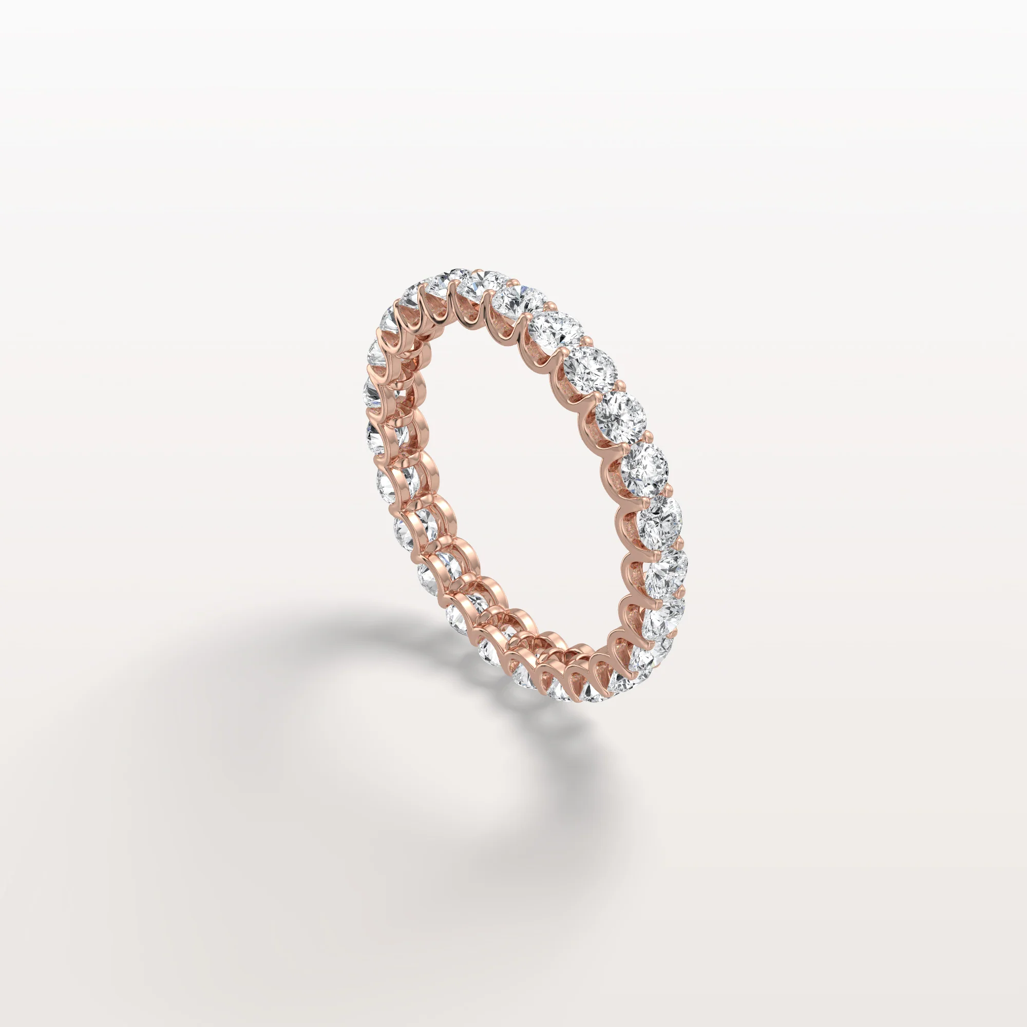 1.9CTW Lab Diamond U Prong Eternity Ring in 14K Solid Gold/Platinum - Image 19