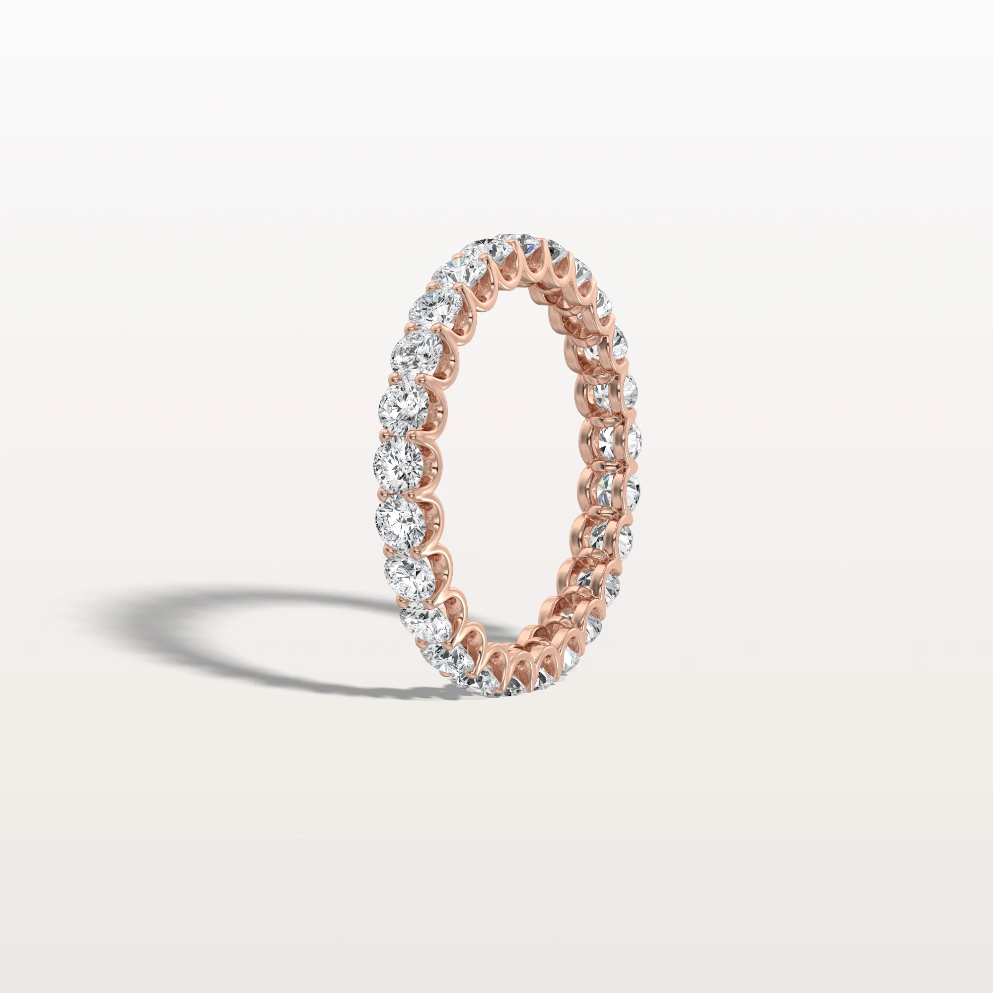 1.9CTW Lab Diamond U Prong Eternity Ring in 14K Solid Gold/Platinum - Image 22