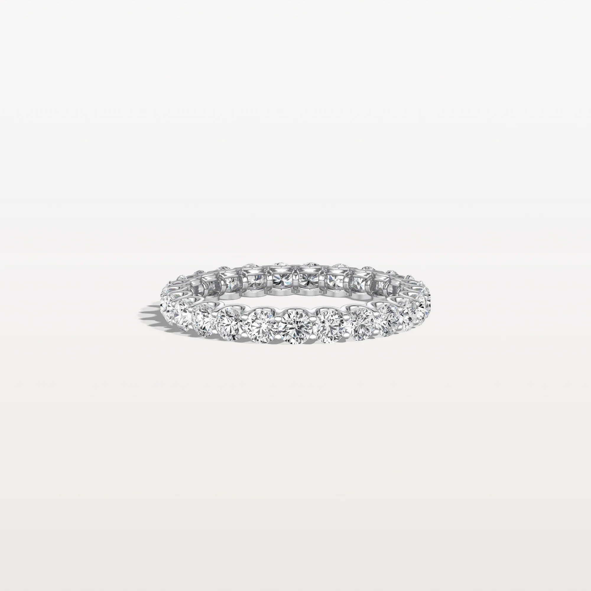 1.9CTW Lab Diamond U Prong Eternity Ring in 14K Solid Gold/Platinum - Image 23