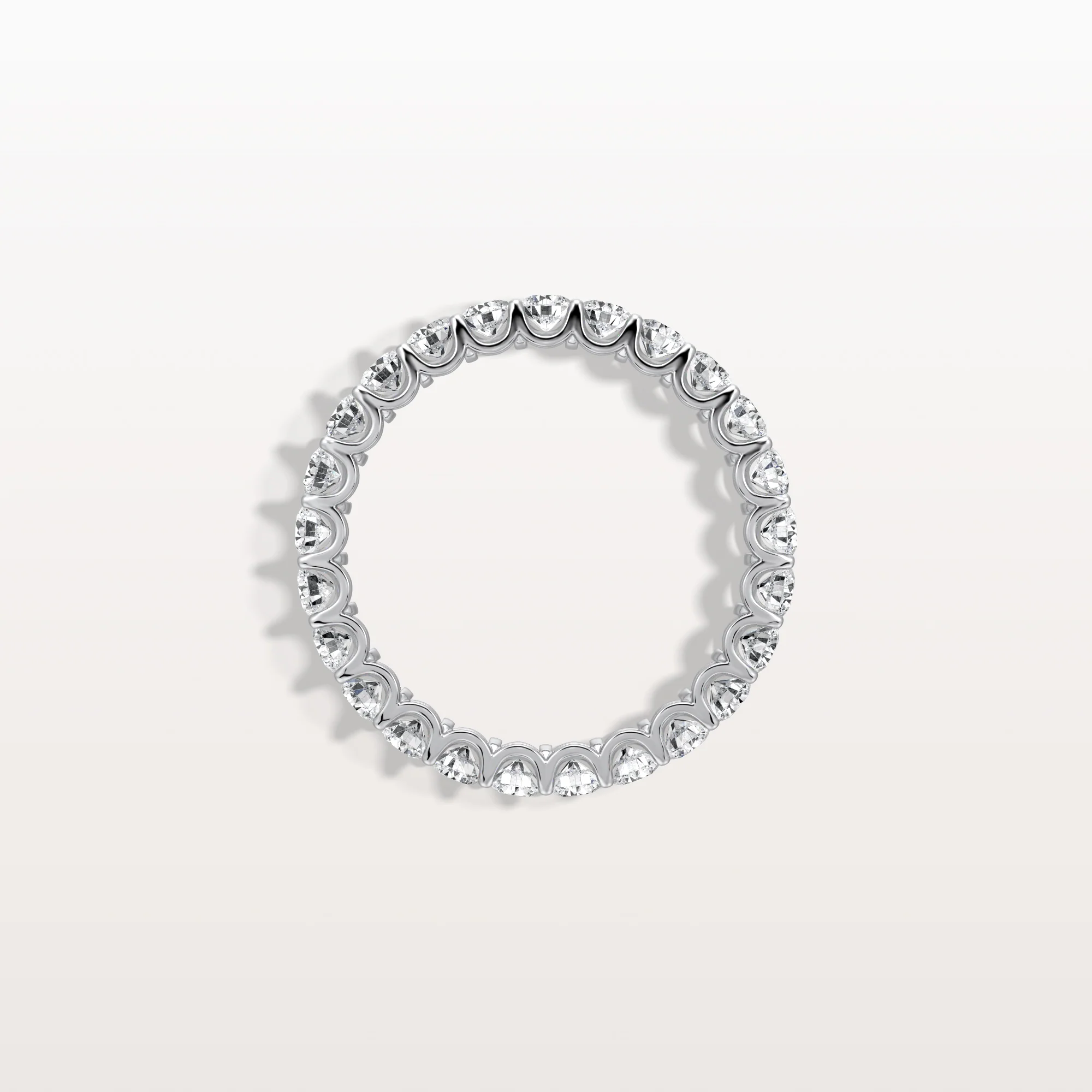 1.9CTW Lab Diamond U Prong Eternity Ring in 14K Solid Gold/Platinum - Image 27