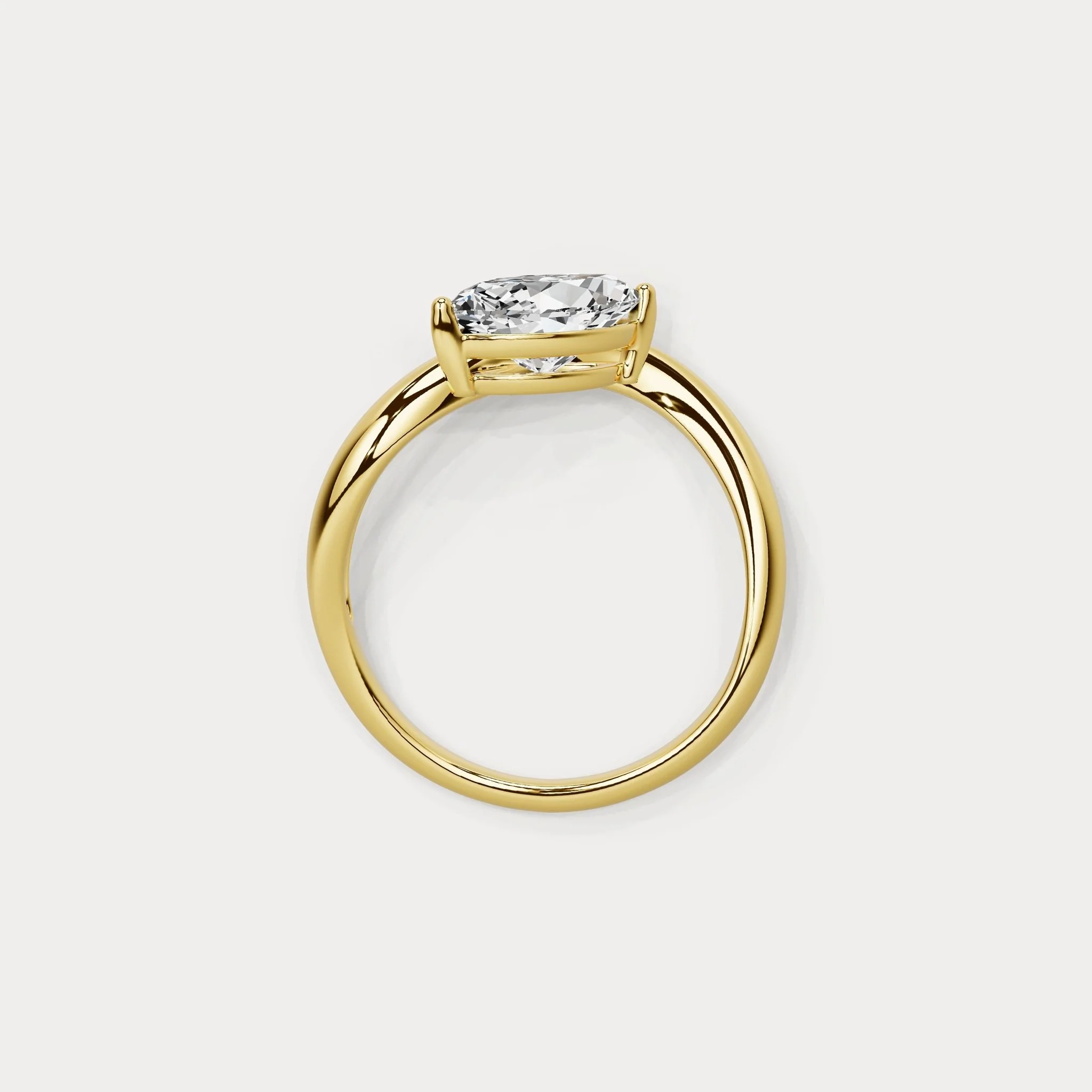 1 CT Marquise-Shaped Lab Grown Diamond Curved Ring in Sterling Silver - Image 14