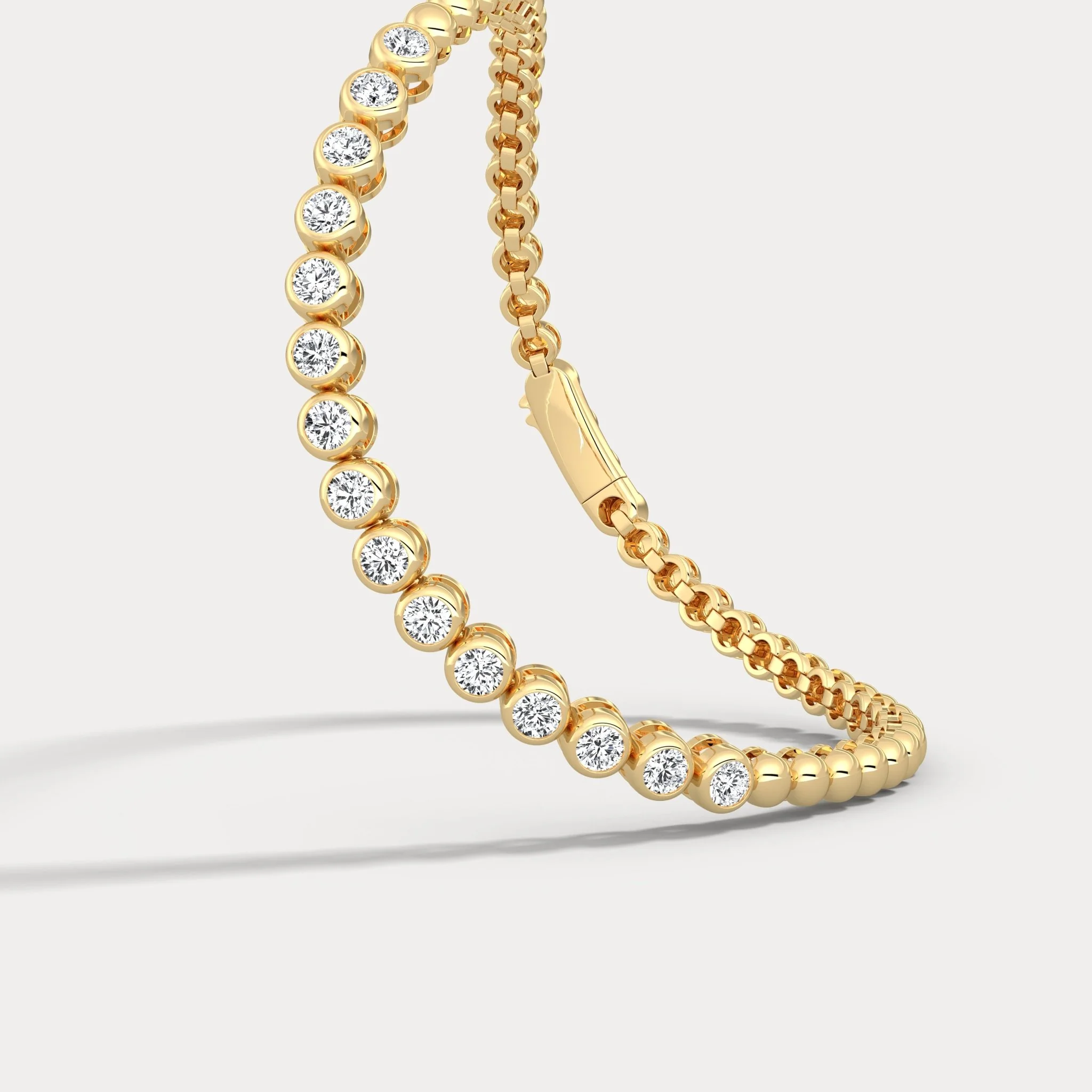 1 CTW Bezel Set Lab-Grown Diamond Tennis Bracelet in Sterling Silver - Image 12