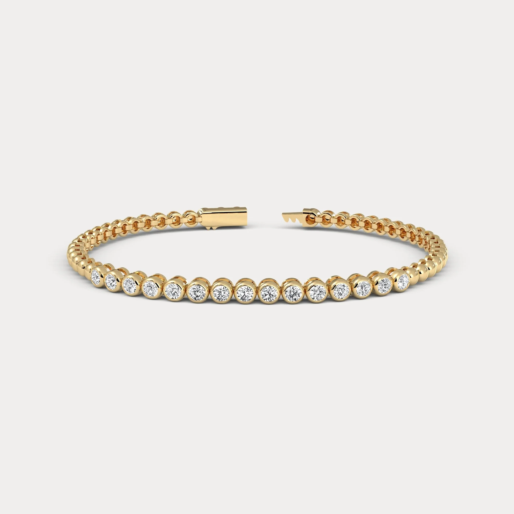 1 CTW Bezel Set Lab-Grown Diamond Tennis Bracelet in Sterling Silver - Image 7