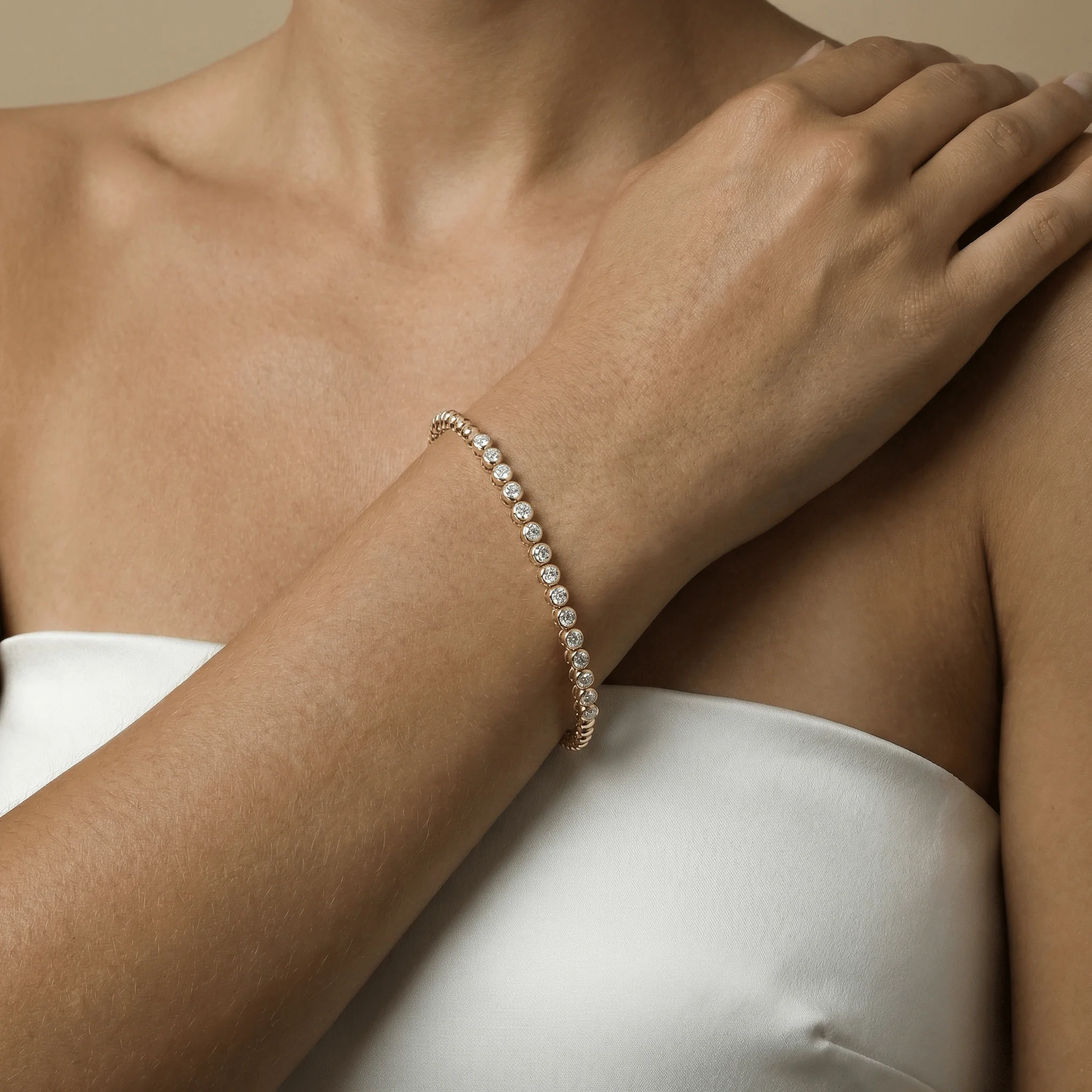 1 CTW Bezel Set Lab-Grown Diamond Tennis Bracelet in Sterling Silver - Image 8