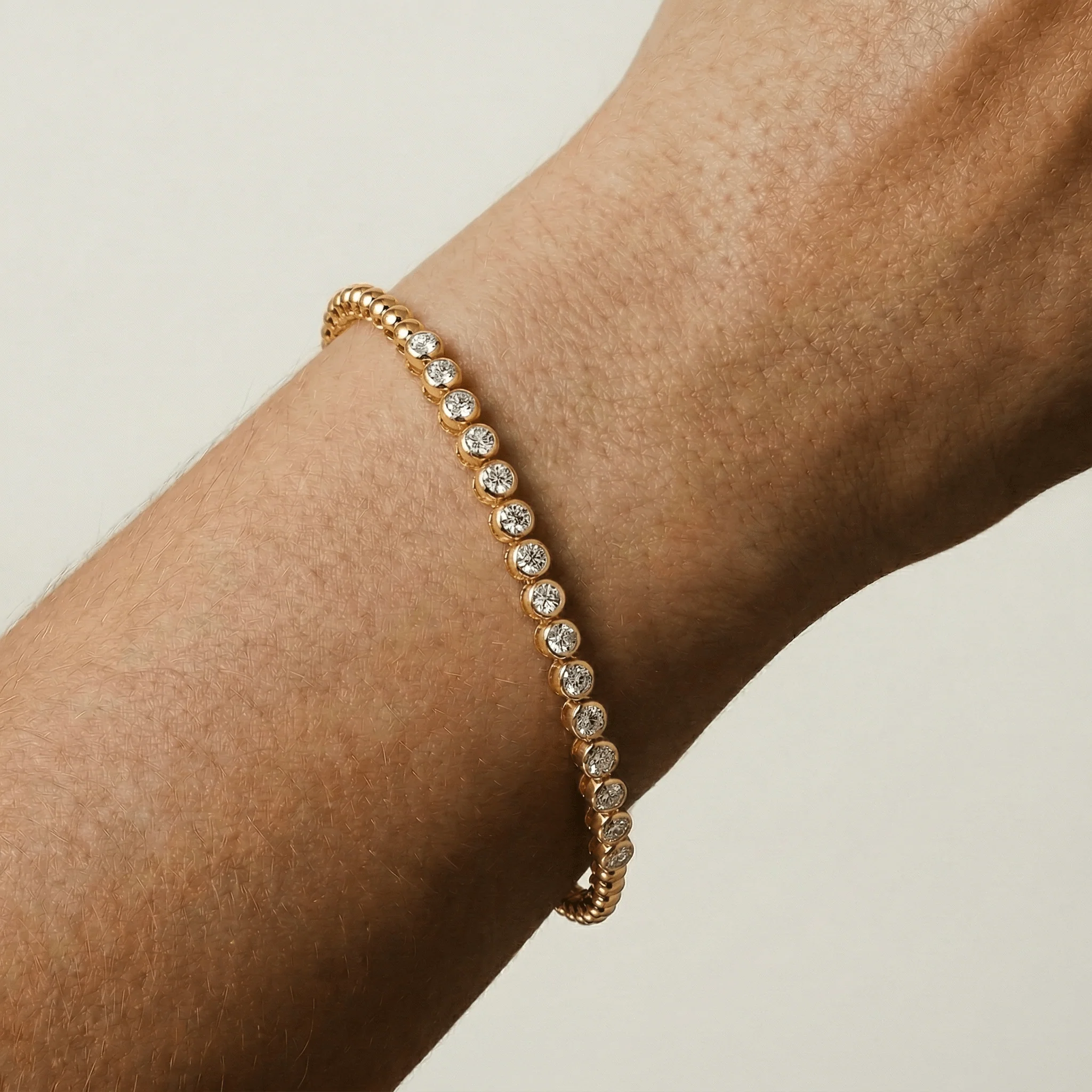 1 CTW Bezel Set Lab-Grown Diamond Tennis Bracelet in Sterling Silver - Image 9