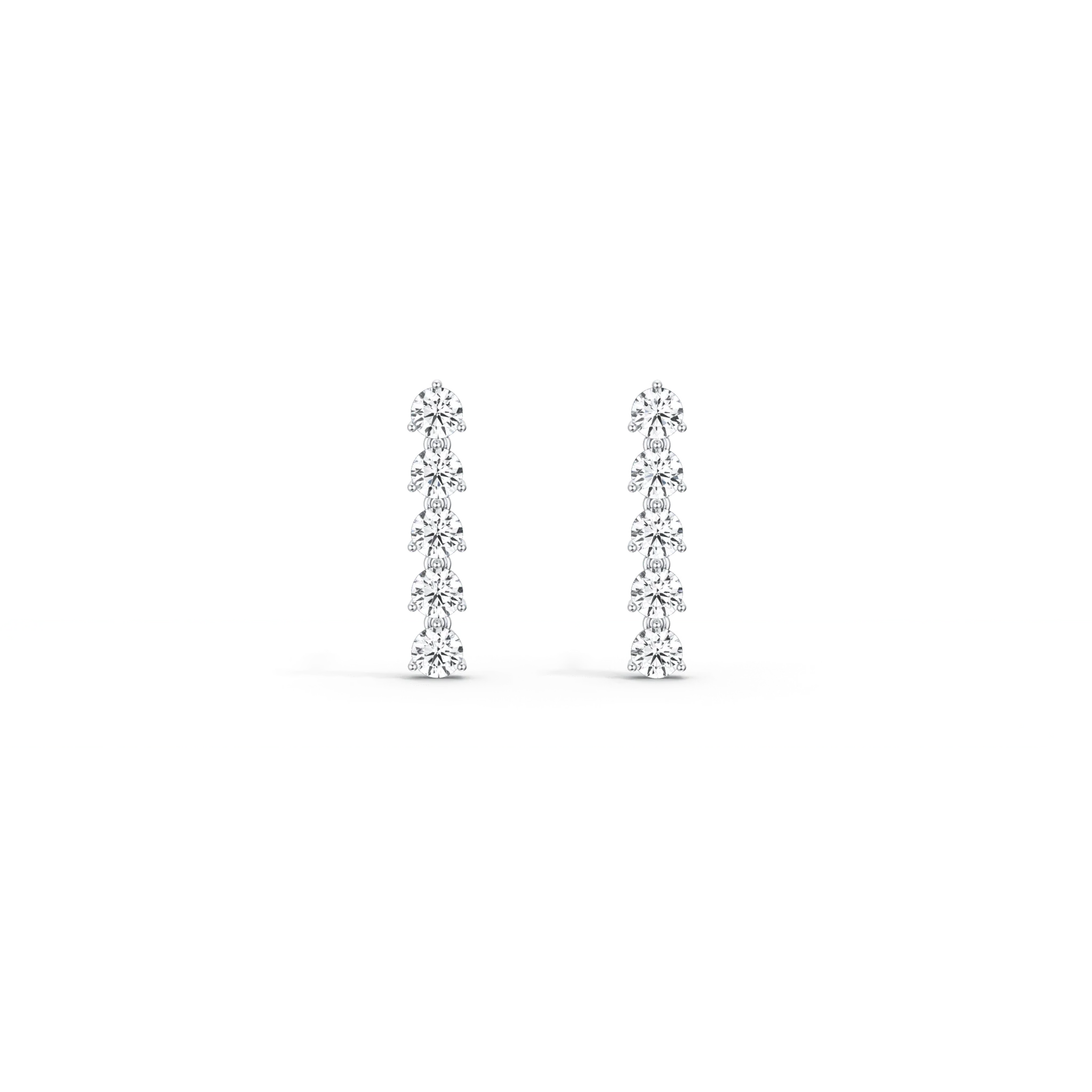 14K Gold Dangle Stud Earring With Lab Diamond - Image 10
