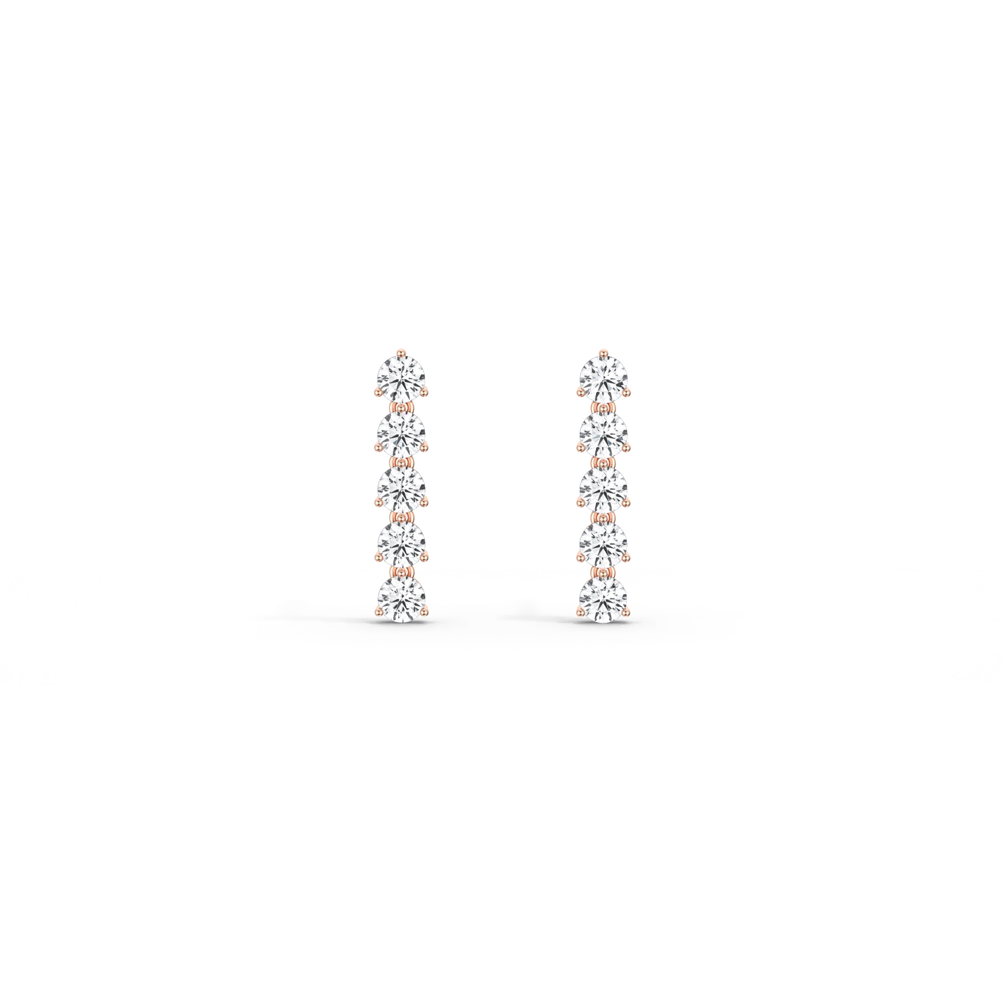 14K Gold Dangle Stud Earring With Lab Diamond - Image 16