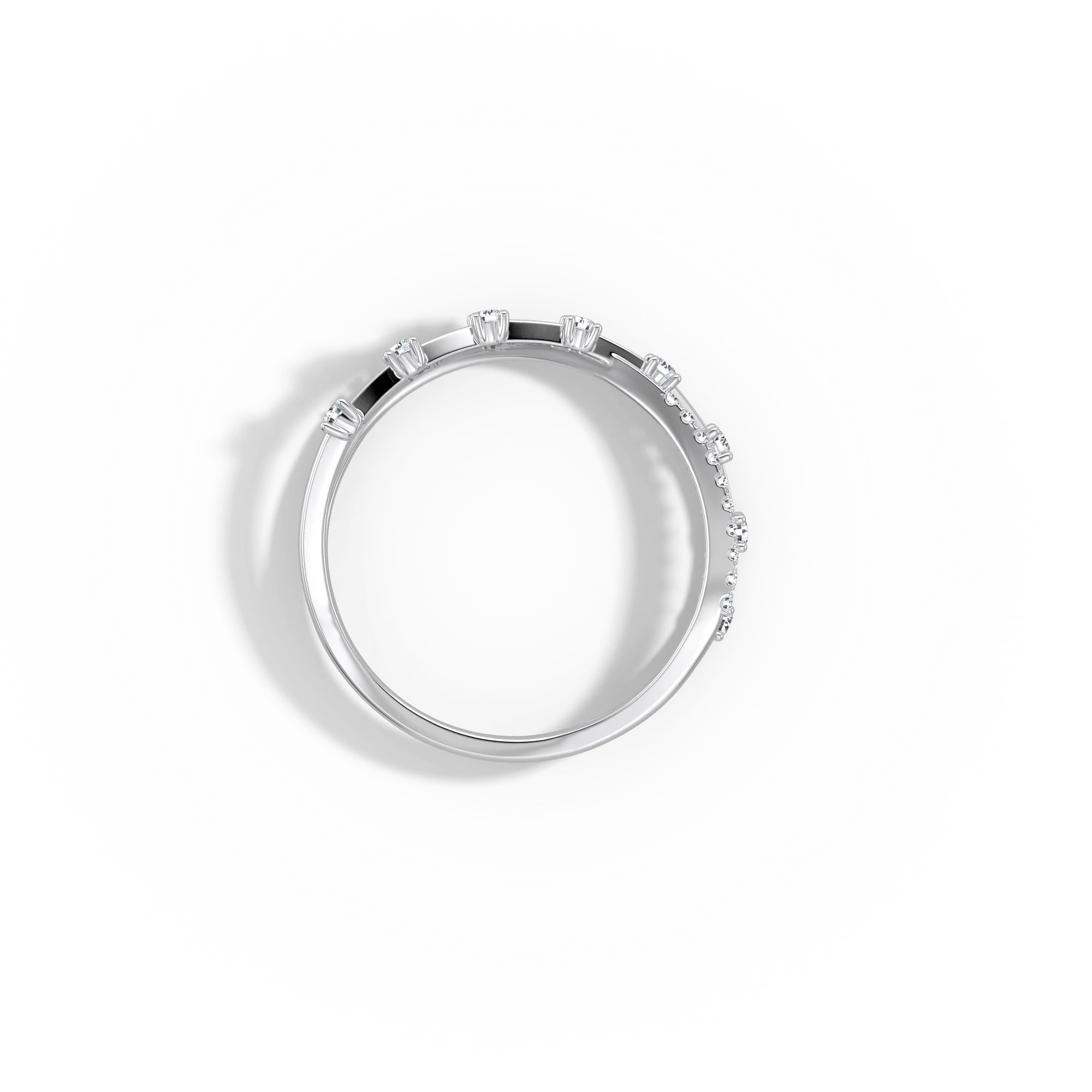 14K Solid Gold Crisscross Lab-Grown Diamond Ring - Image 15