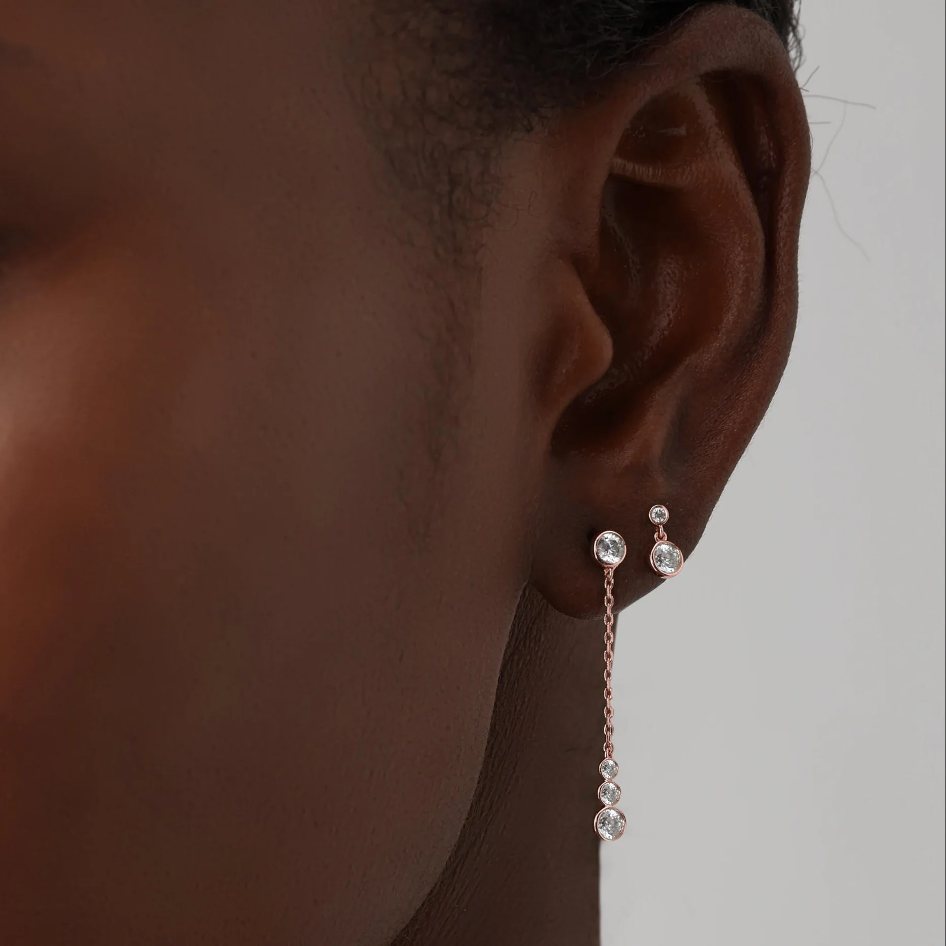 14K Solid Gold Dazzling Drop Earring With Lab Diamond - Image 14