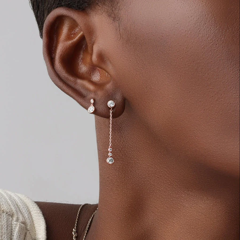 14K Solid Gold Dazzling Drop Earring With Lab Diamond - Image 15