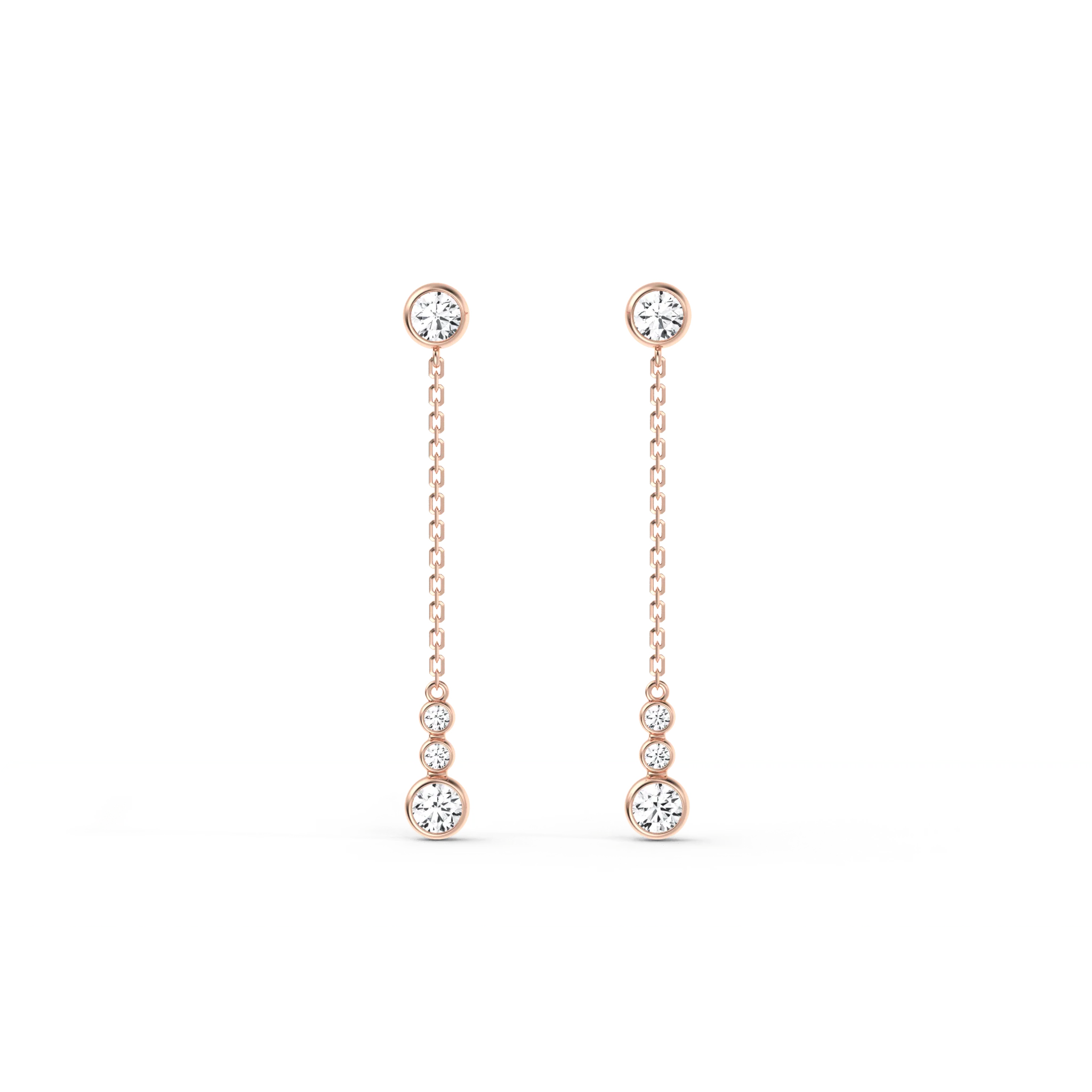14K Solid Gold Dazzling Drop Earring With Lab Diamond - Image 16